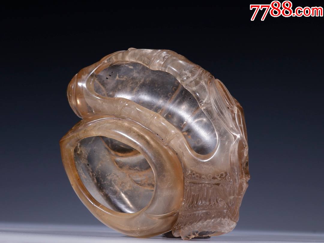 旧藏【老水晶竹节寿桃水洗】_价格7000元_第1张_7788商城__七七八八