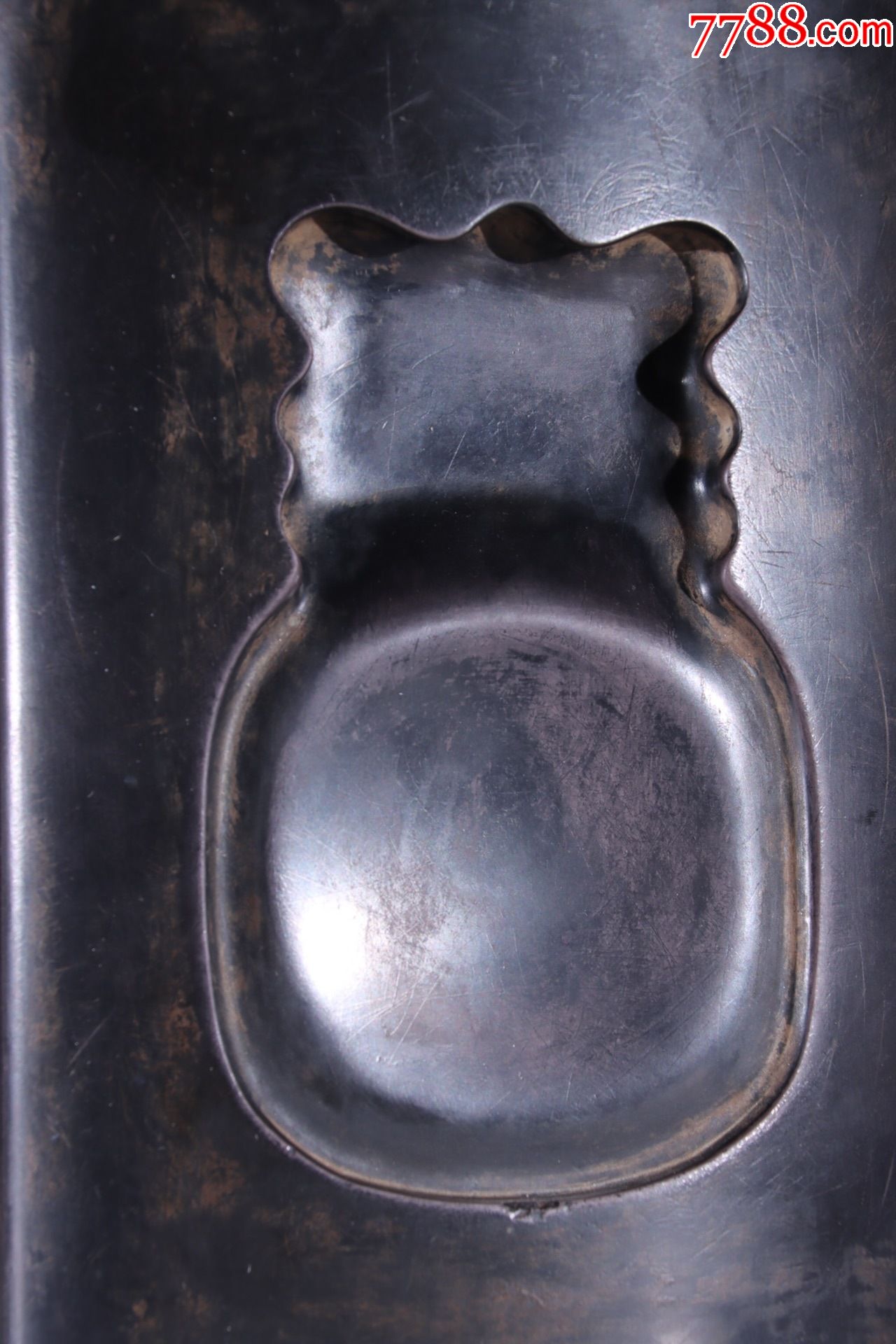 旧藏老坑端石瓶纹瓦砚