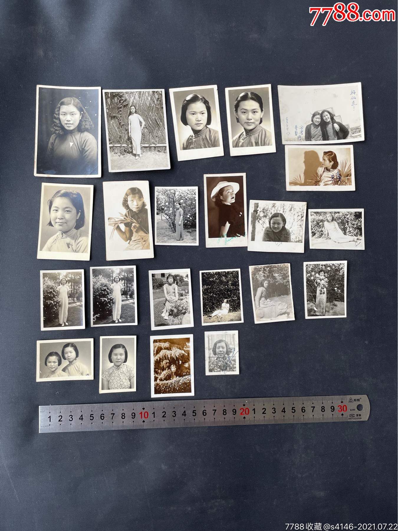 民国老照片20张400元民国旗袍美女黑白照片-价格:400.