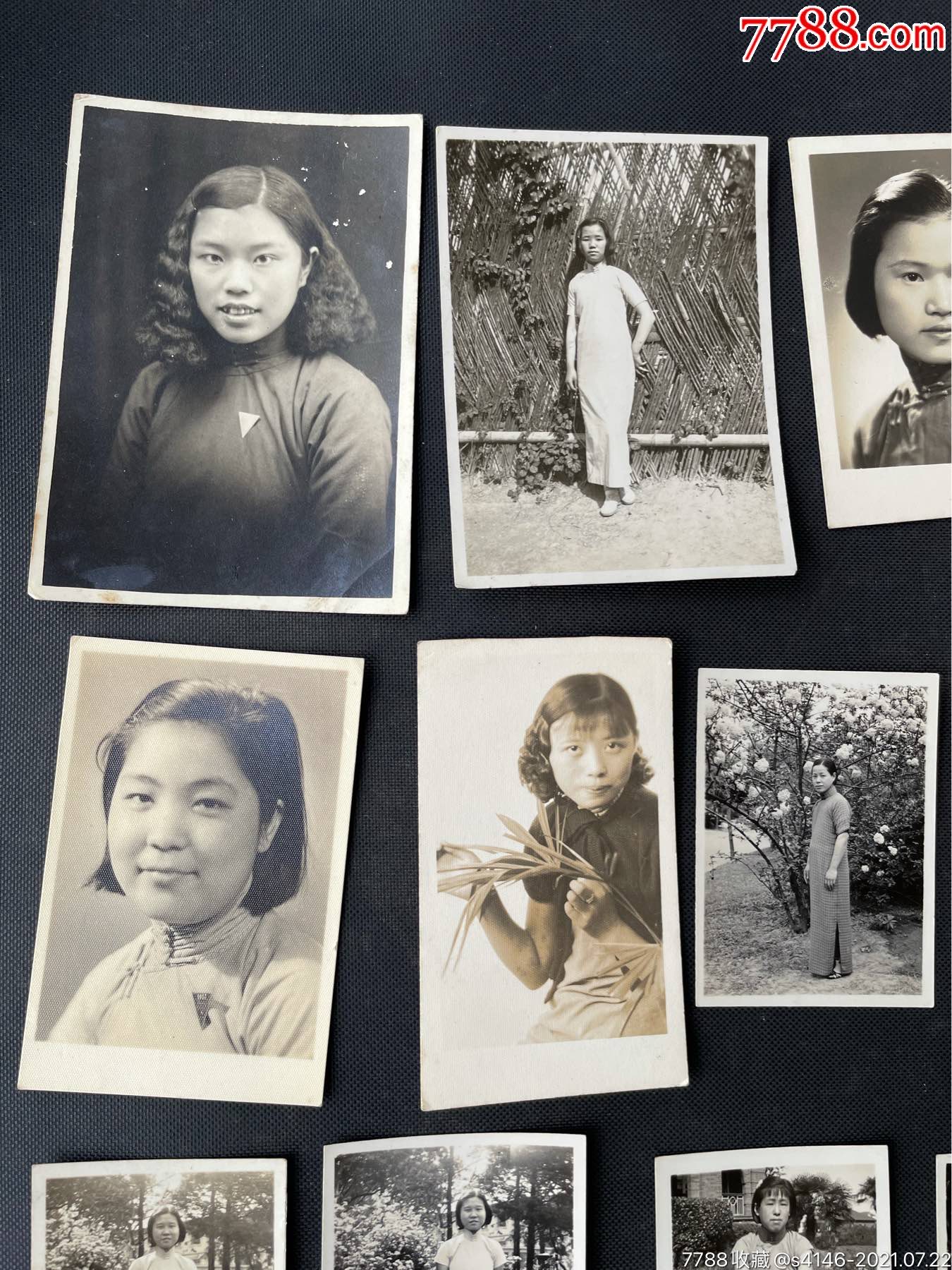 民国老照片20张400元民国旗袍美女黑白照片