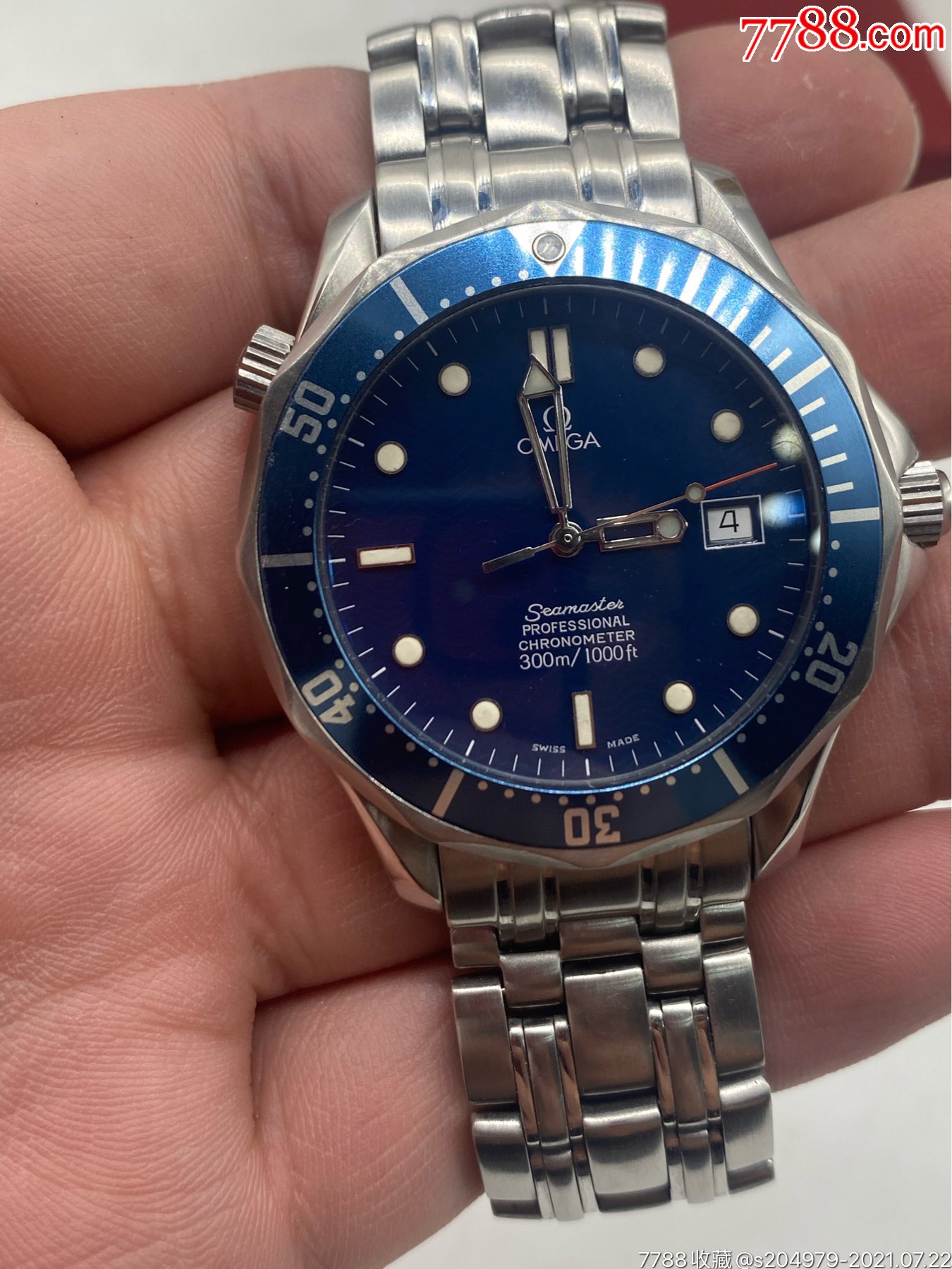 欧米茄海马300自动机械男表