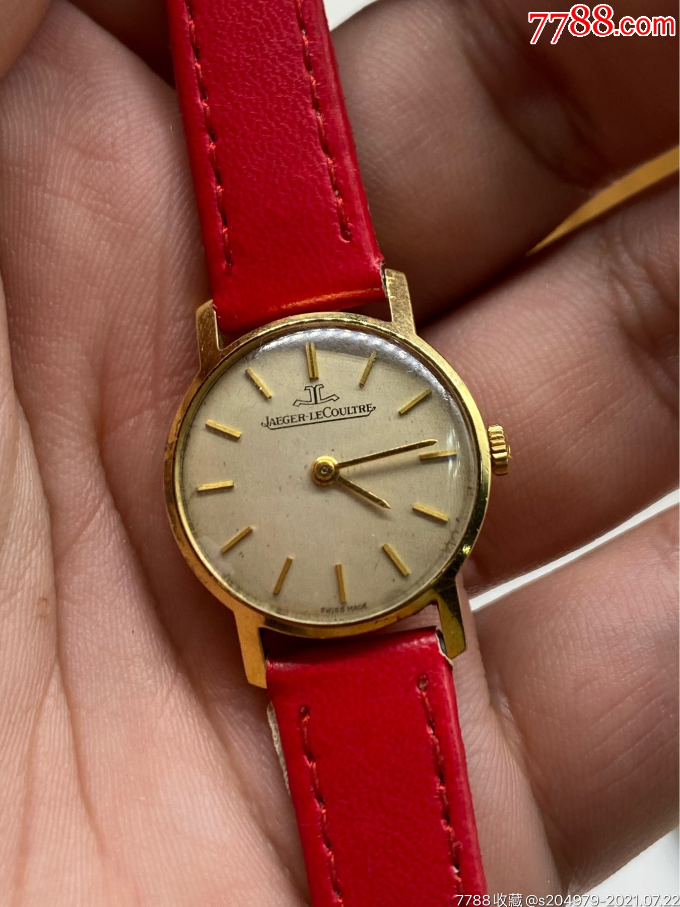 18k纯金积家机械女表