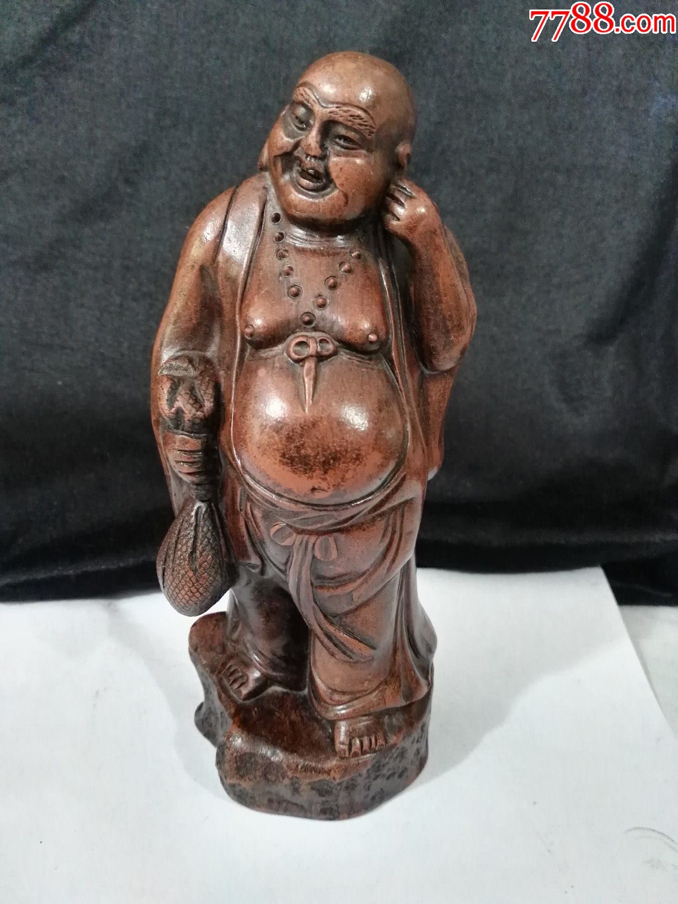 文革布袋和尚纯紫砂制