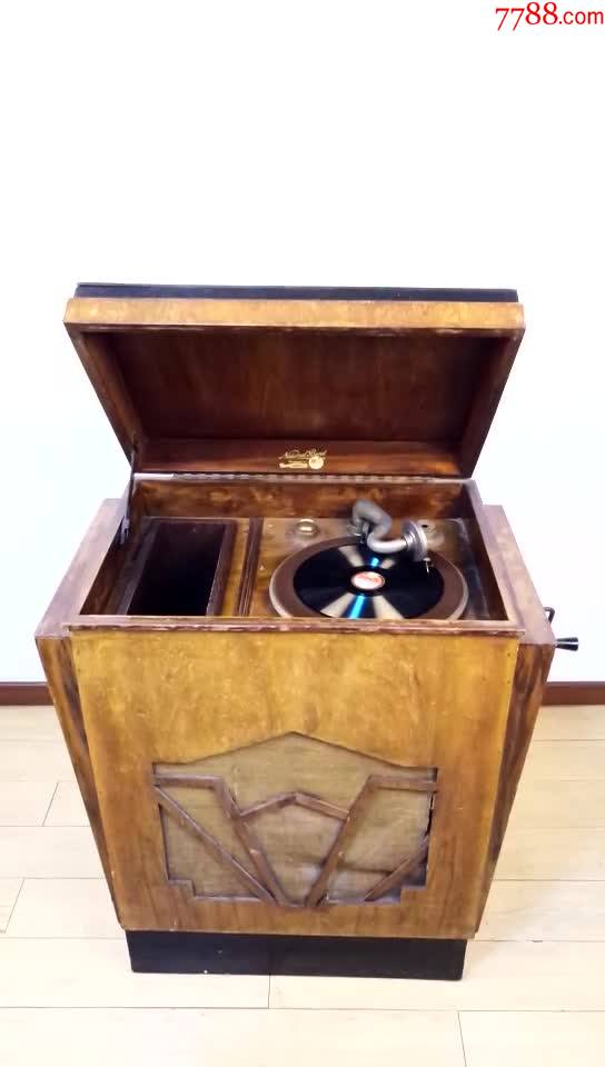 1920年代西洋古董黑胶唱片机nationalband手摇留声机音质优8品