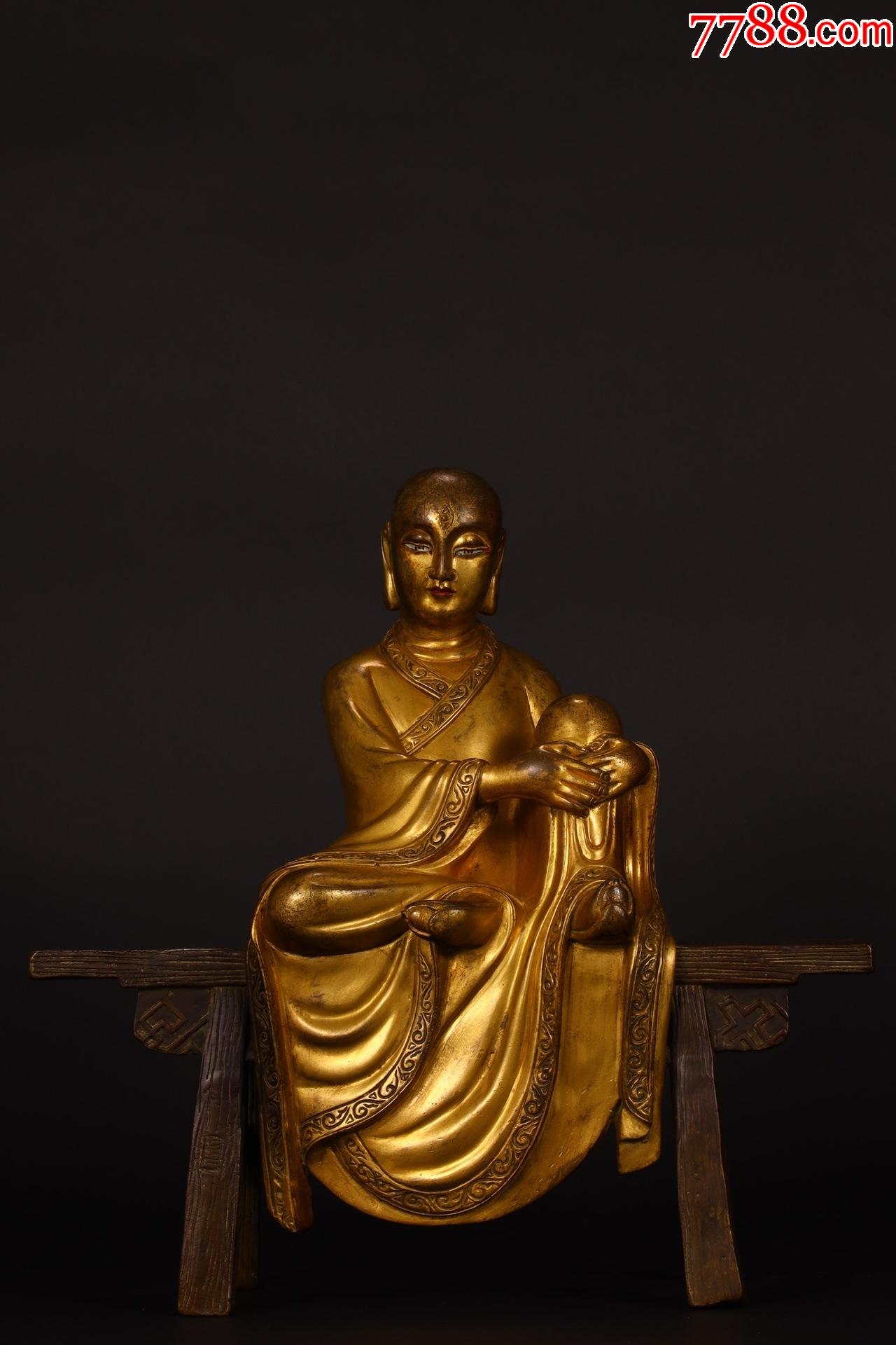 铜鎏金上师佛尊像a84s2ff