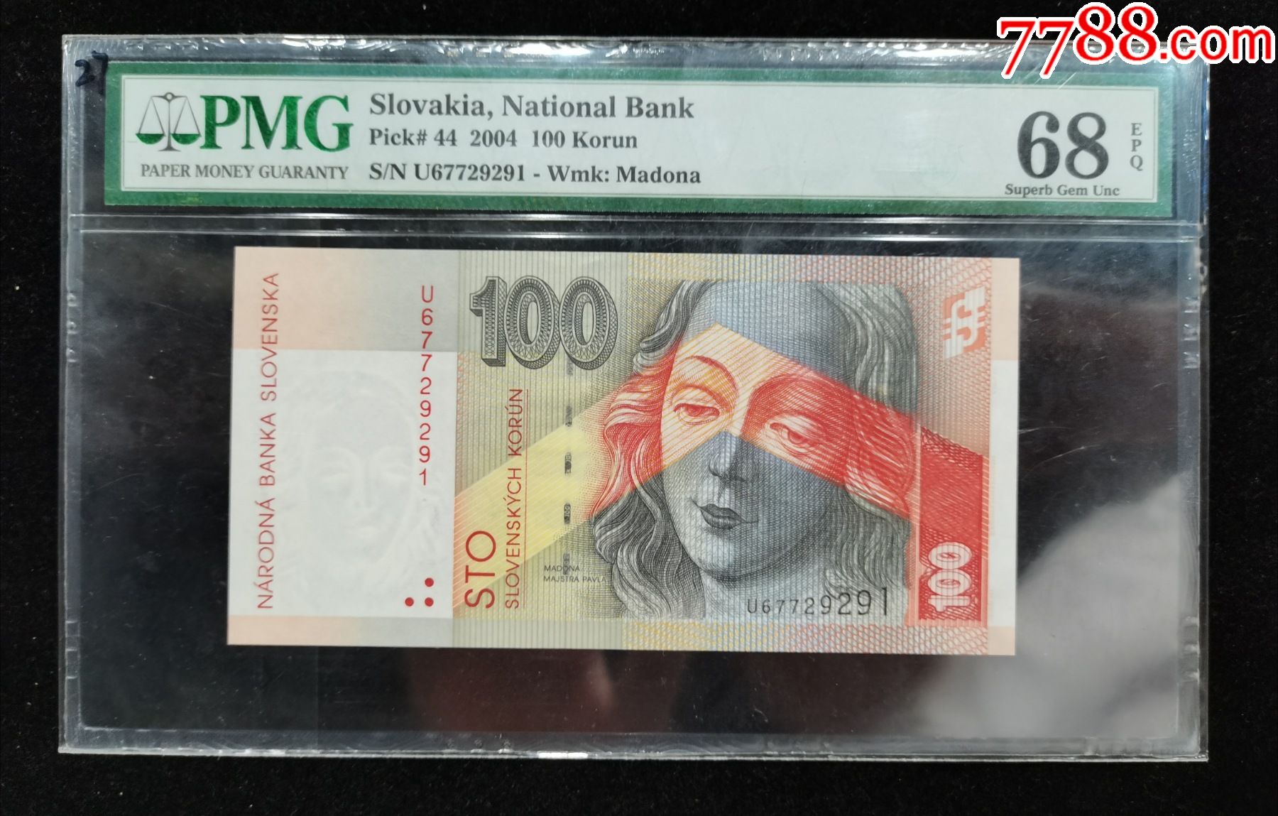 pmg68e,斯洛伐克100克朗纸币