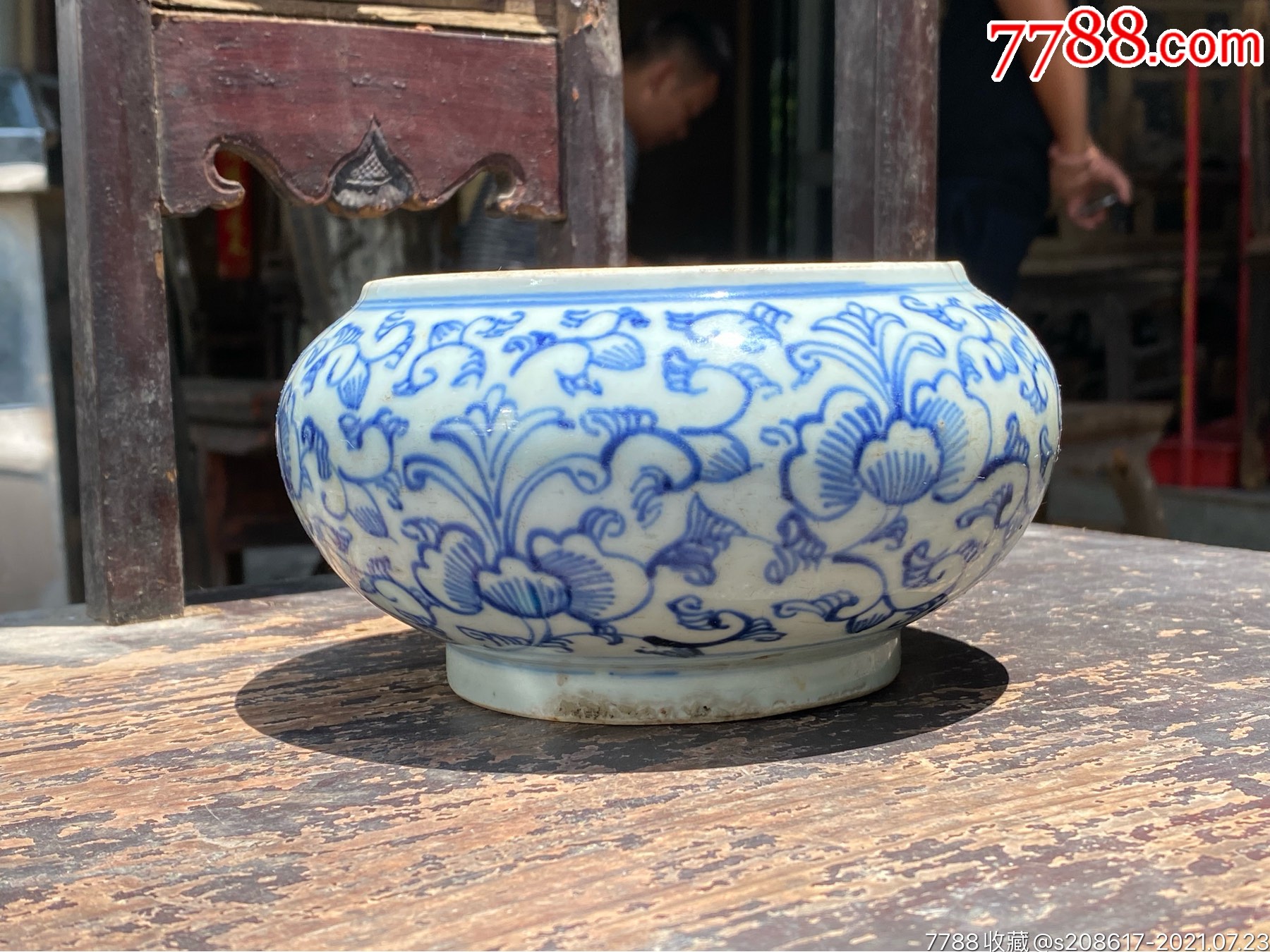 清朝(青花笔洗)文房用品