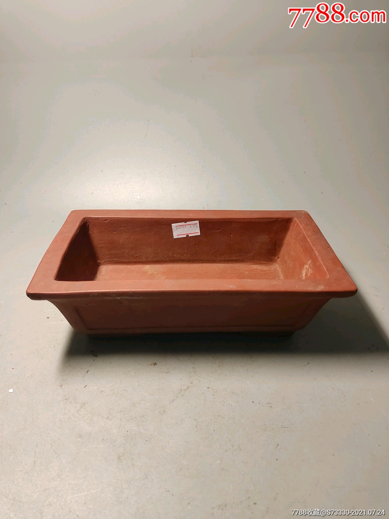 老花盆,80年代左右,凹奎长方形紫砂花盆_价格100元_第1张_7788商城