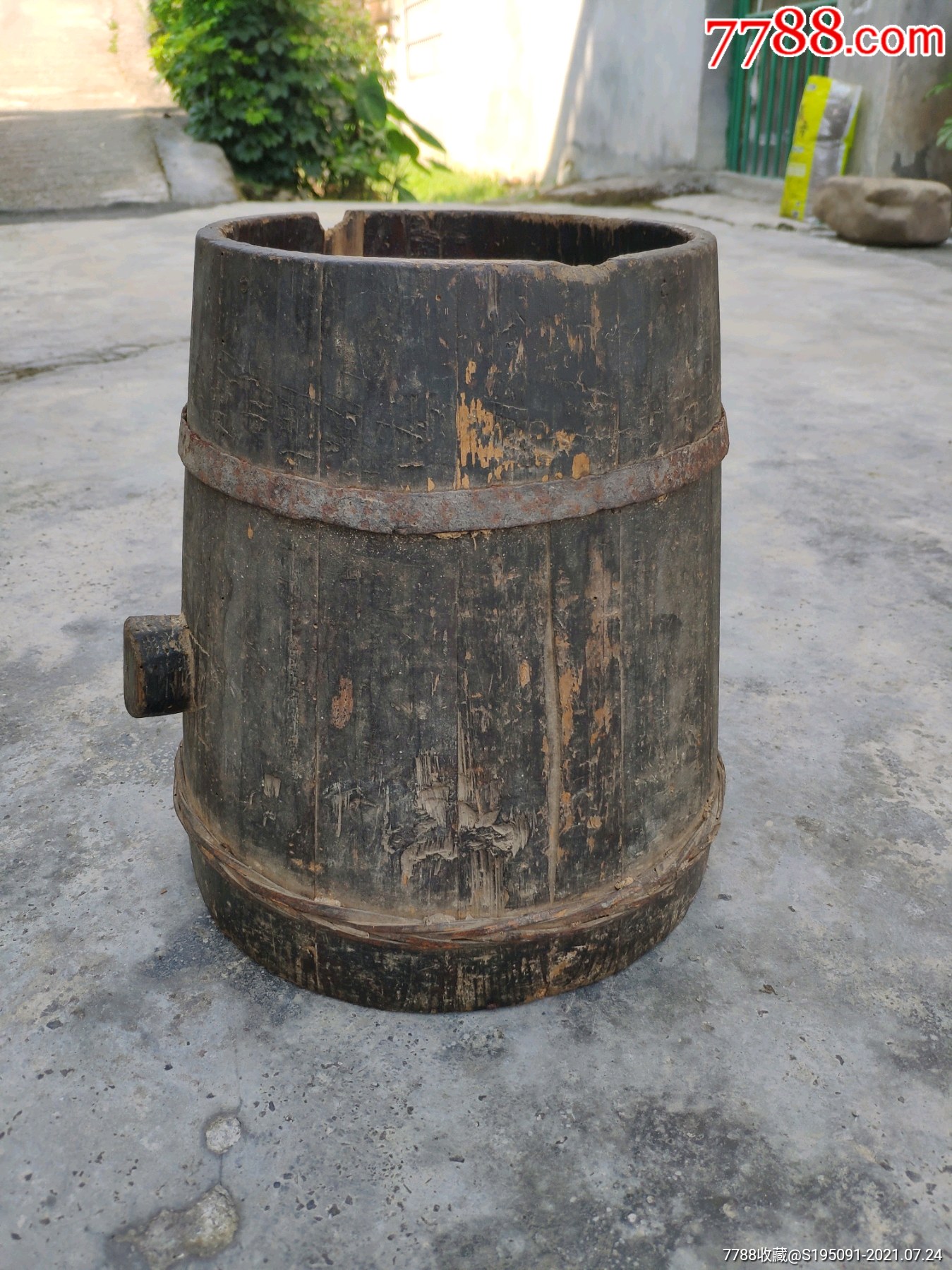 清代铁箍米斗民俗老物件_价格180元_第1张_7788商城