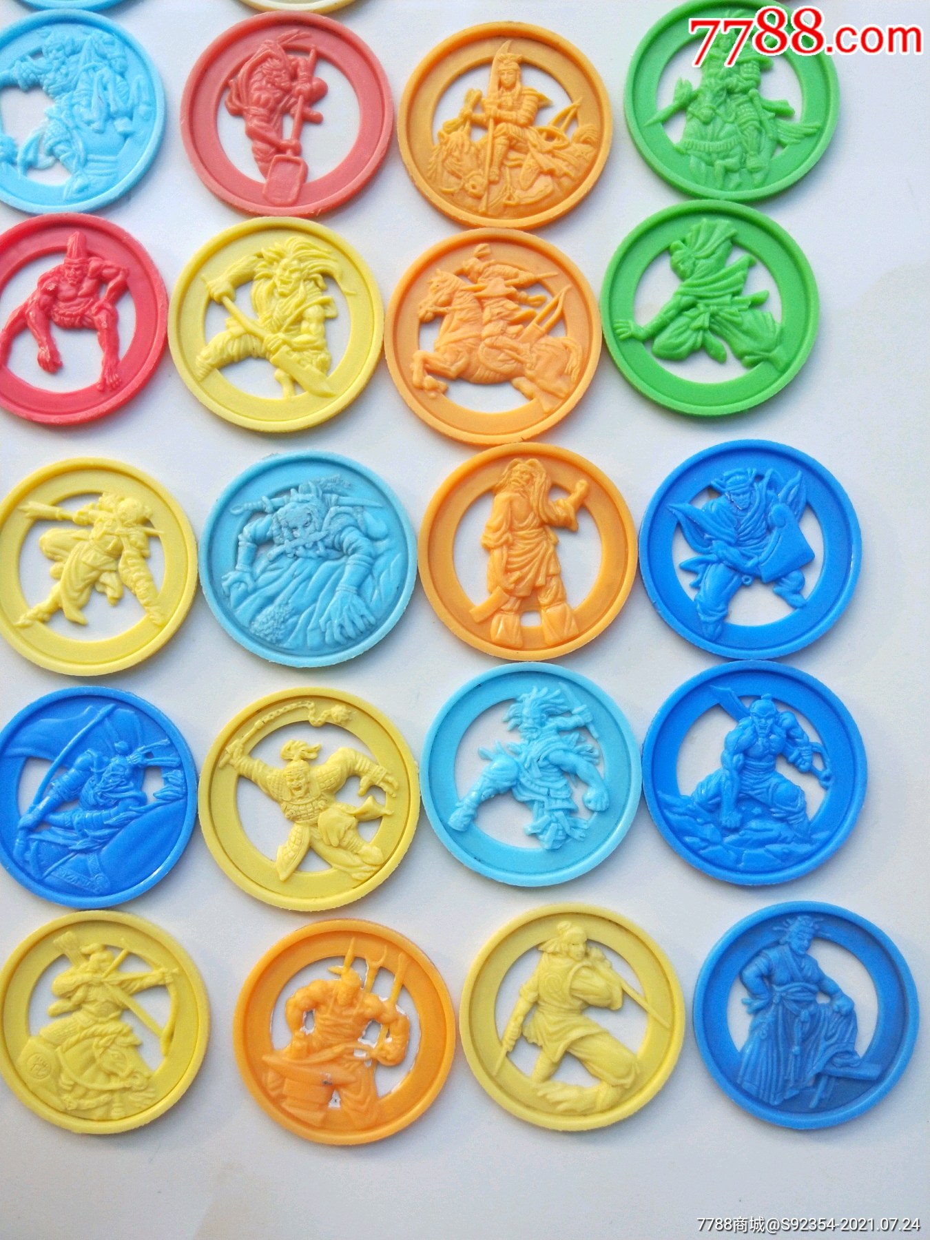 水浒卡,塑料圆卡,64张一起