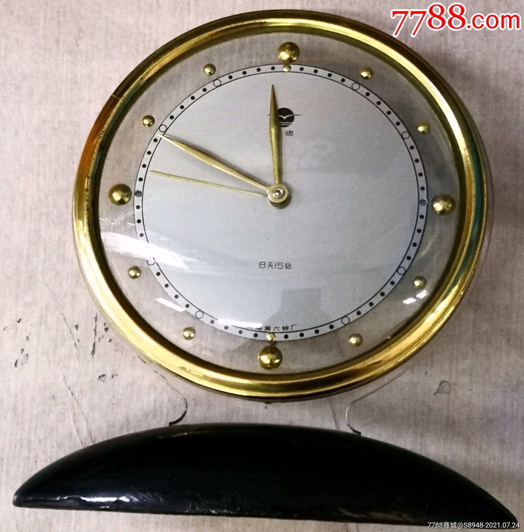 海鸥牌8天15钻机械马蹄钟_闹钟/马蹄表_第2张_7788钟表收藏