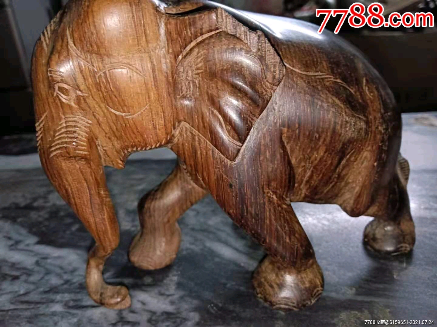 海南黄花梨大象_其他根雕/木雕_可可收藏【7788地契收藏】