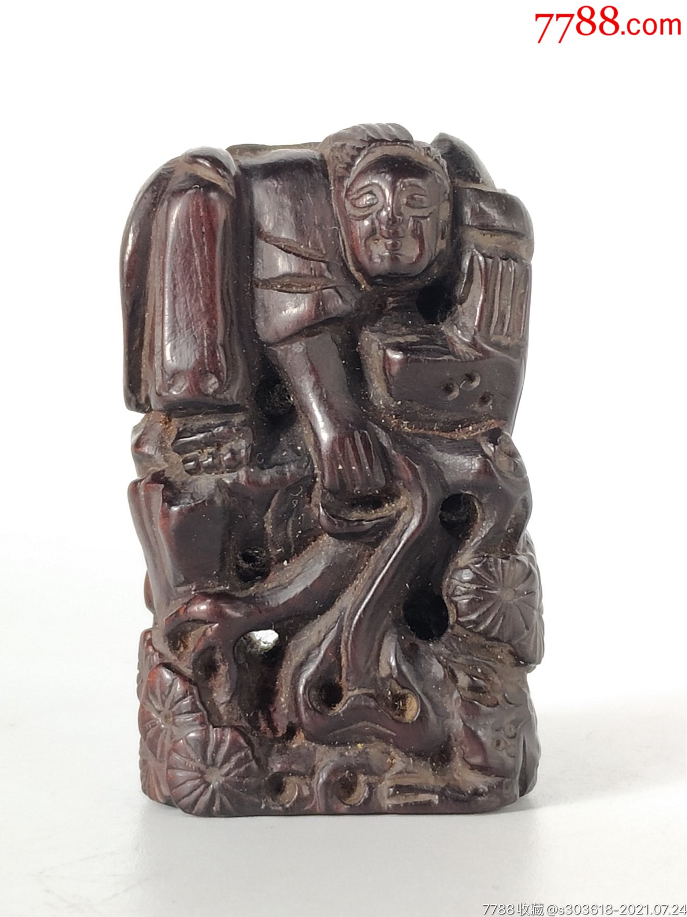 清代木雕「刘海戏金蟾」