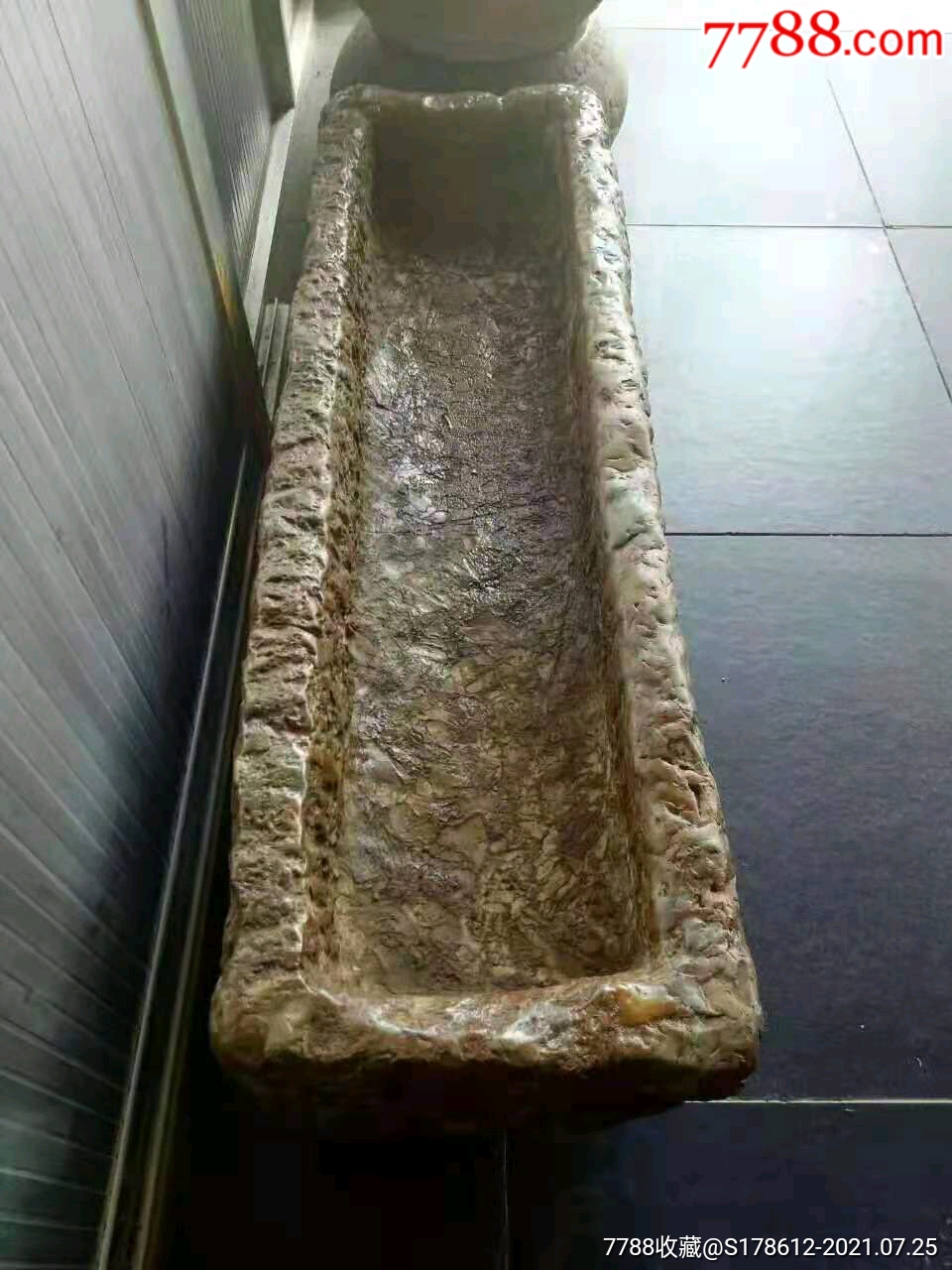 纯天然原生态五花石鱼盆,品如图-价格:7500元-se81636739-石盆/石槽