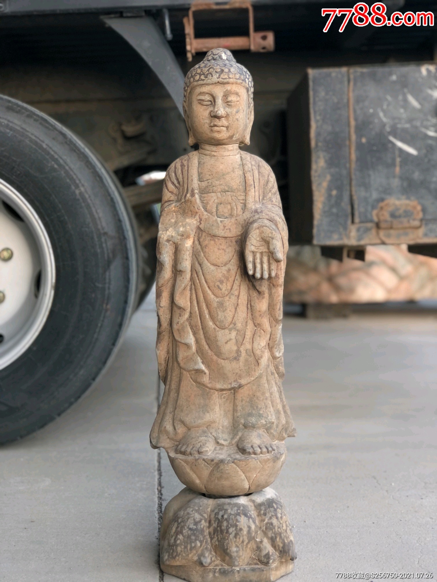 下乡所得老青石老佛像