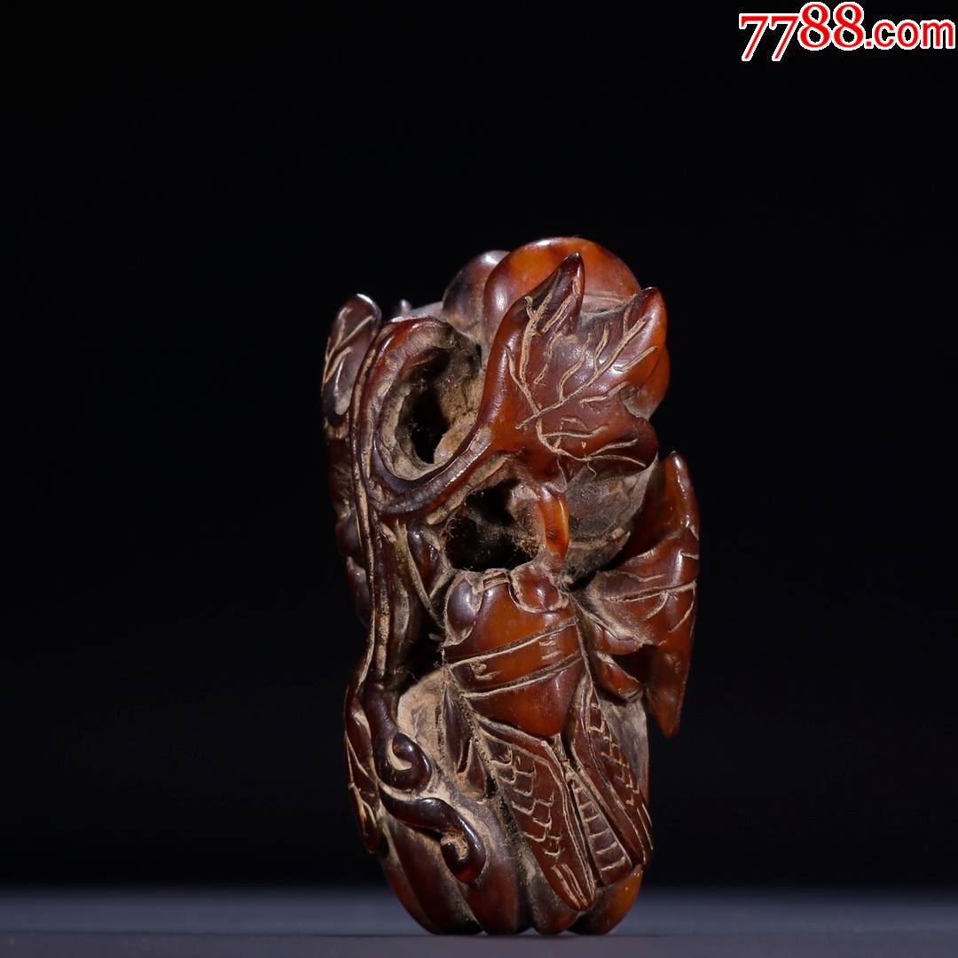 旧藏老鹿角一鸣惊人把件