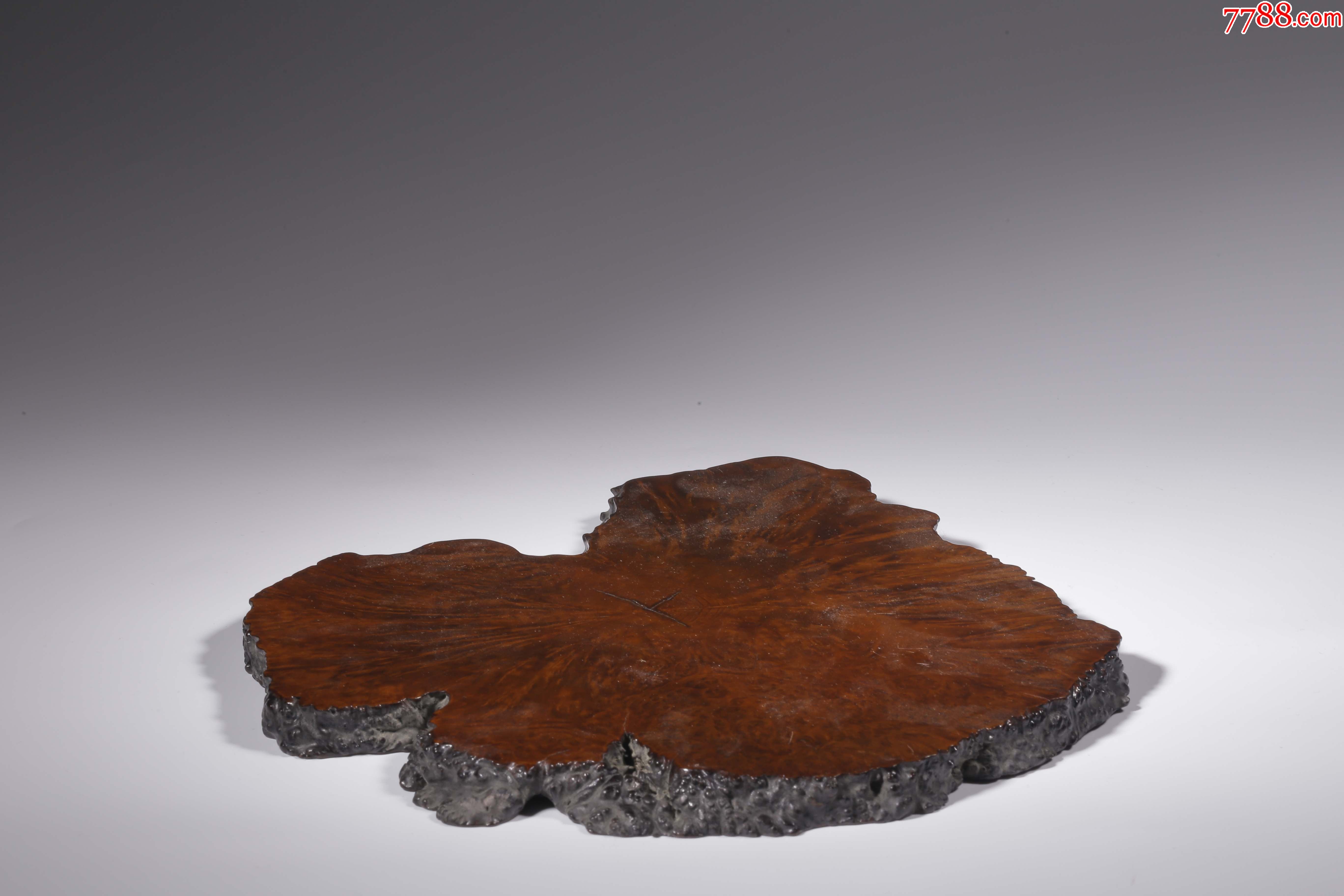 民国天然瘿木随形茶盘