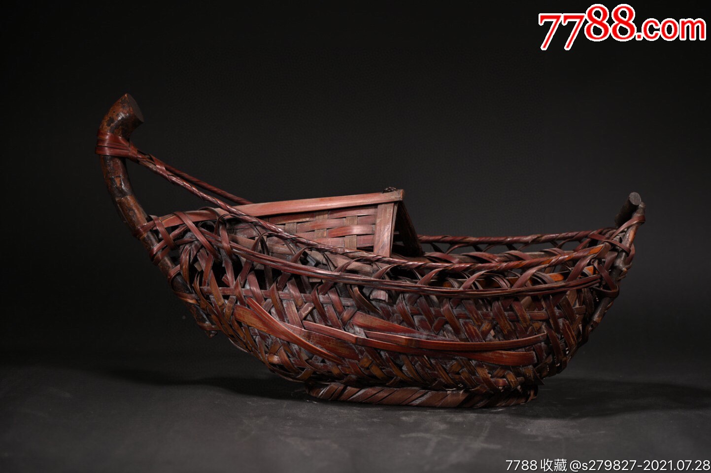 竹编船