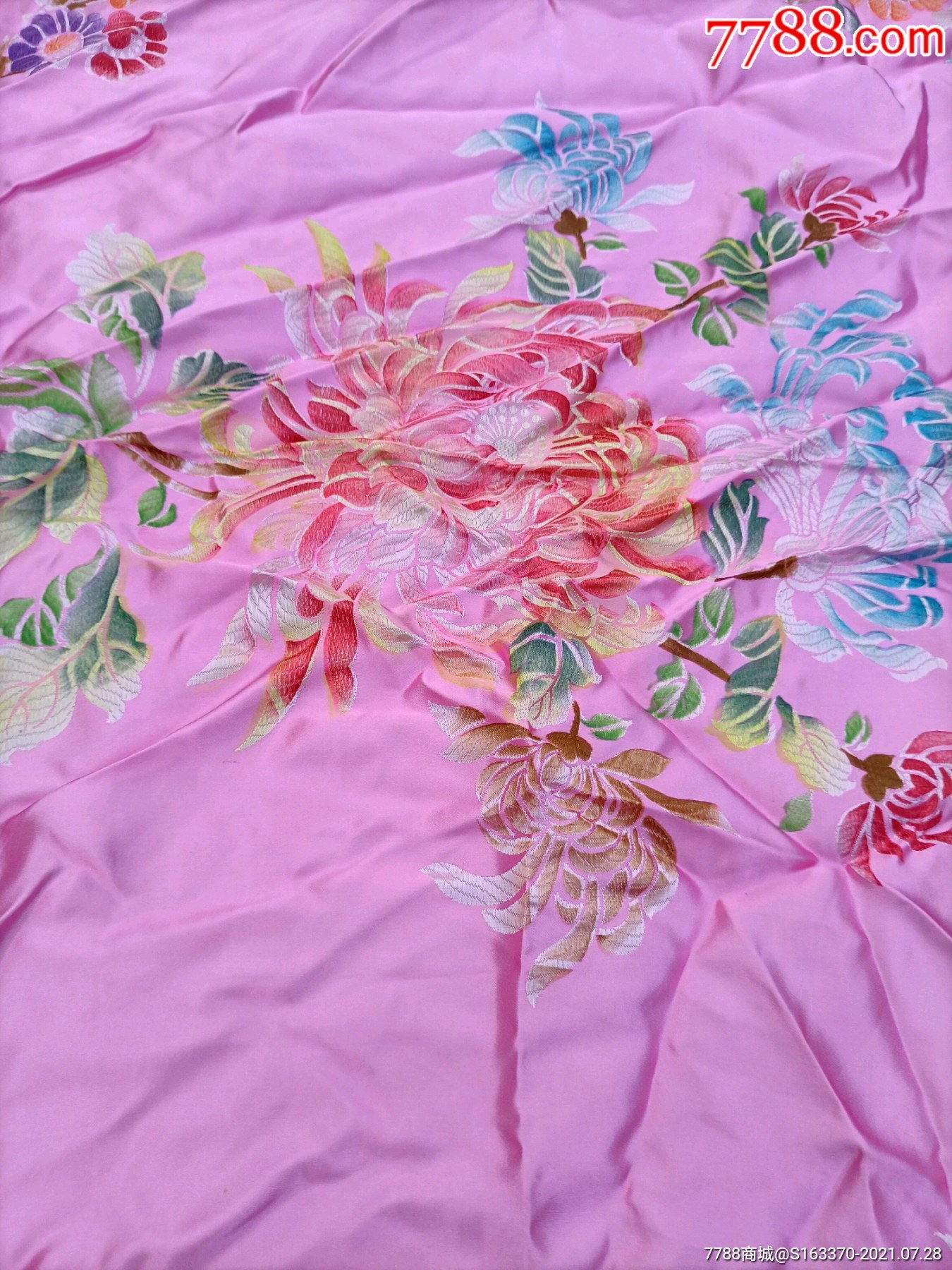 全新丝绸被面真丝软缎面不含化纤全新无针眼品相如图不议价感兴趣的话