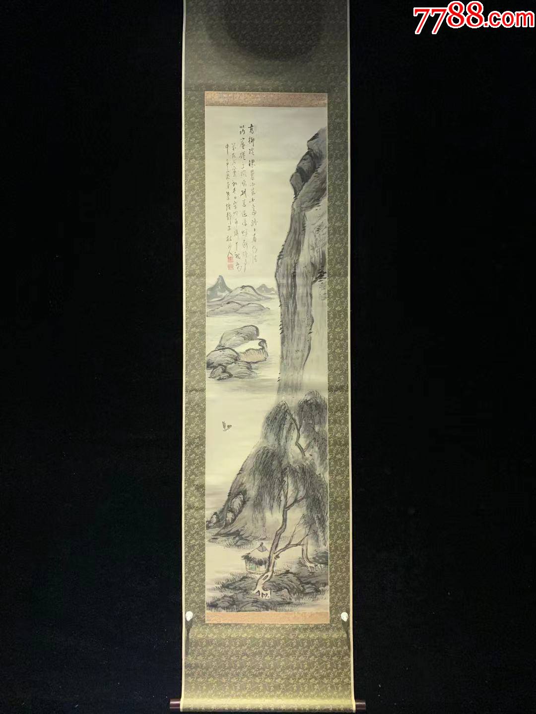 【日本回流字画】崖峭柳烟草亭图3301玄关家居装饰收藏书画-价格:1200元-se81703668-山水国画原作-零售-7788收藏__收藏热线