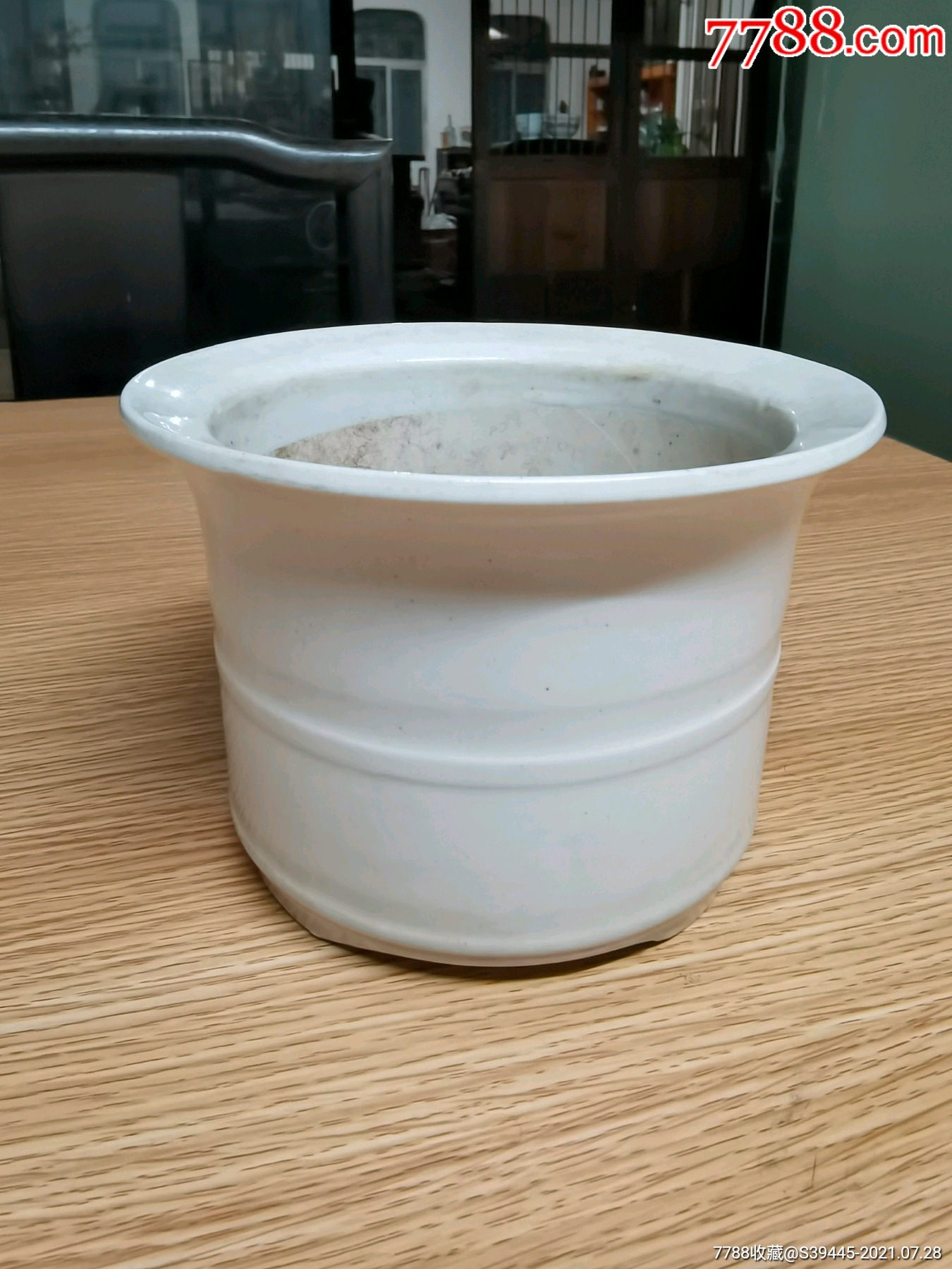 民国白釉兰花盆_价格800元【不老不卖古玩店】_第1张_7788收藏__收藏