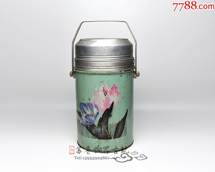 文*老式冰糕桶保温桶中式饭盒上斑便当盒真空内胆冰棒箱老物件