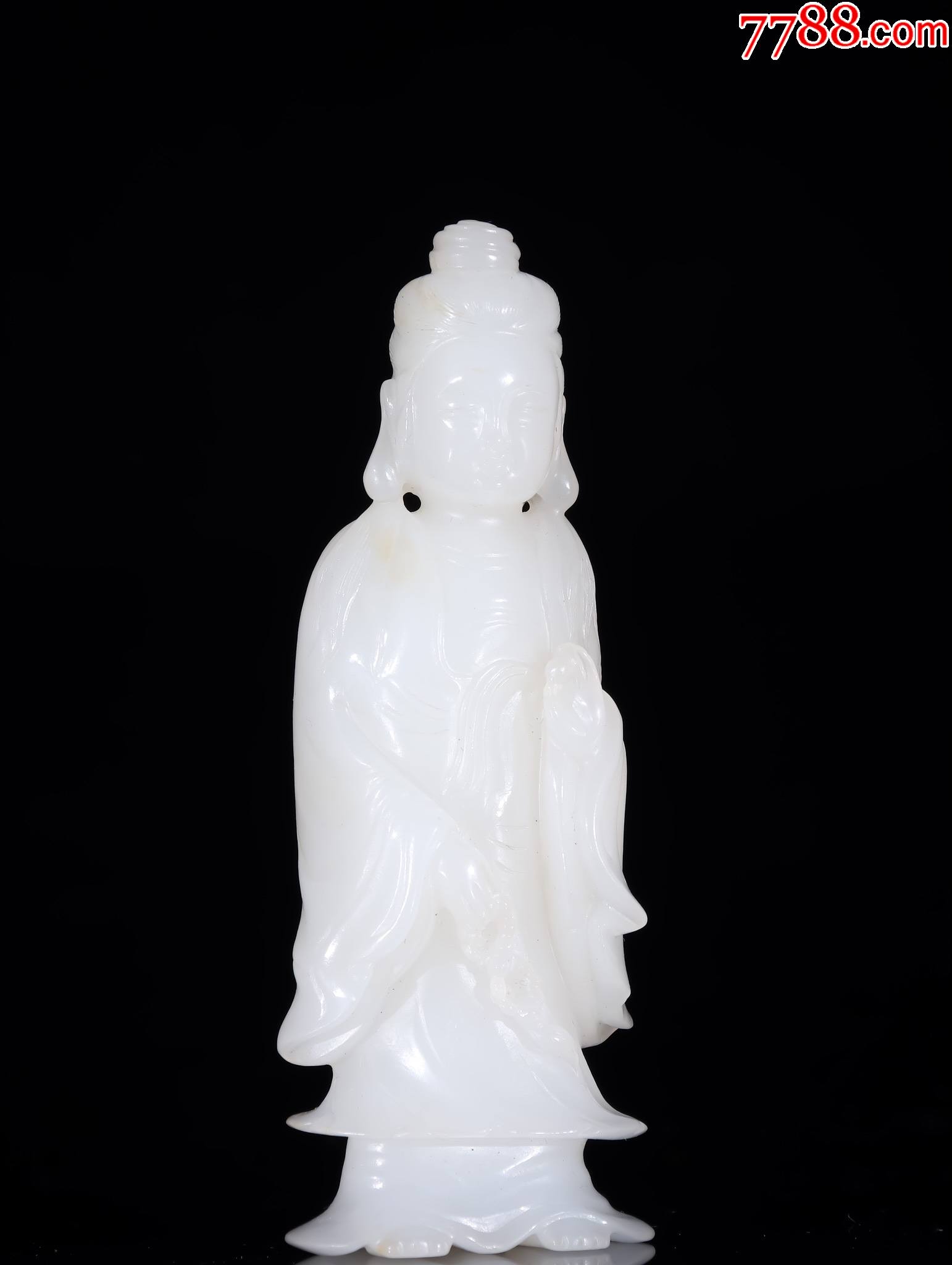 和田玉观音立像