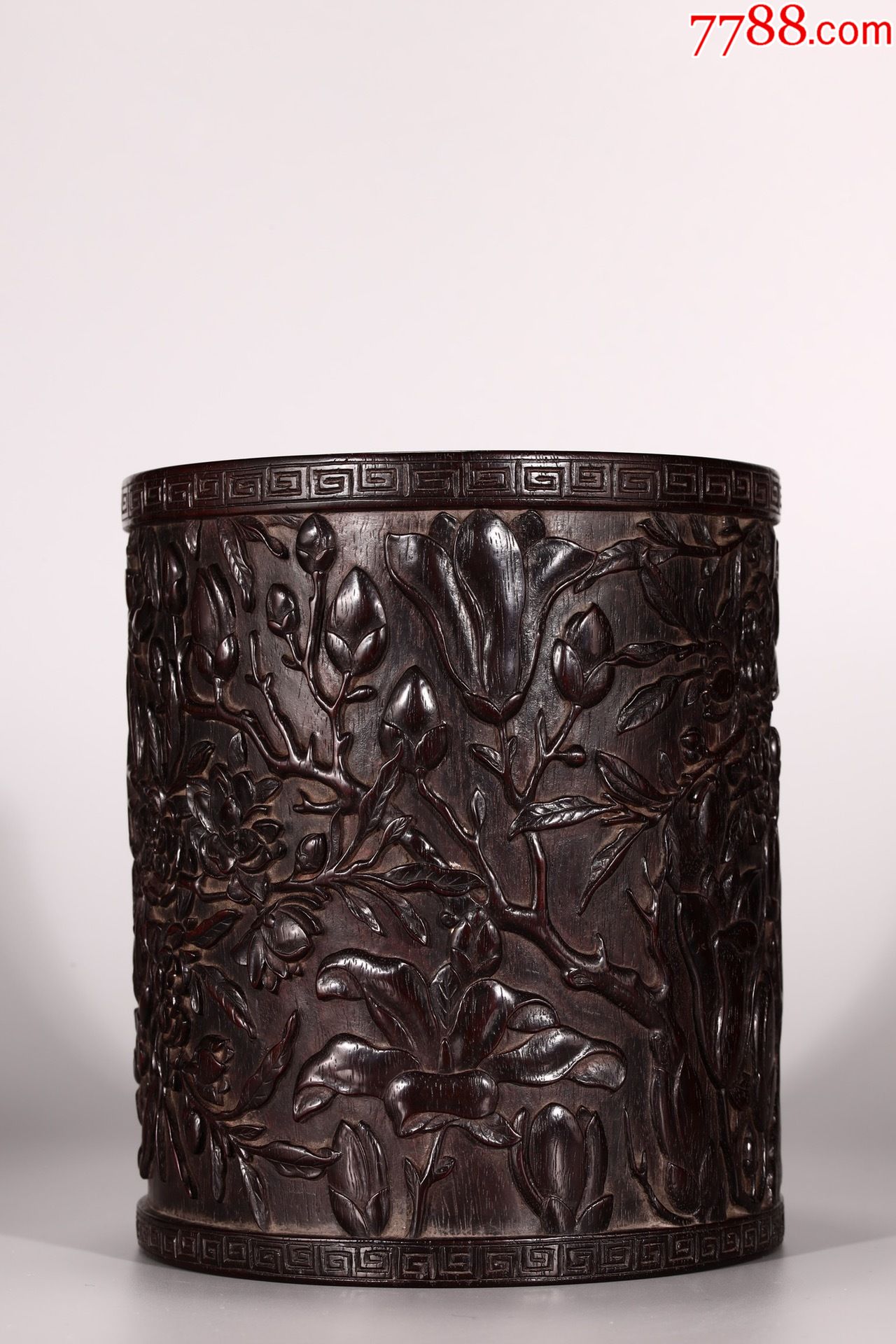 紫檀百花卉笔筒_价格39000元_第1张_7788收藏__收藏热线