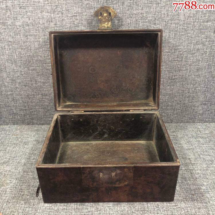 古董老黄花梨家具传世明代清代海南黄花梨满鬼脸樱木油梨首饰盒