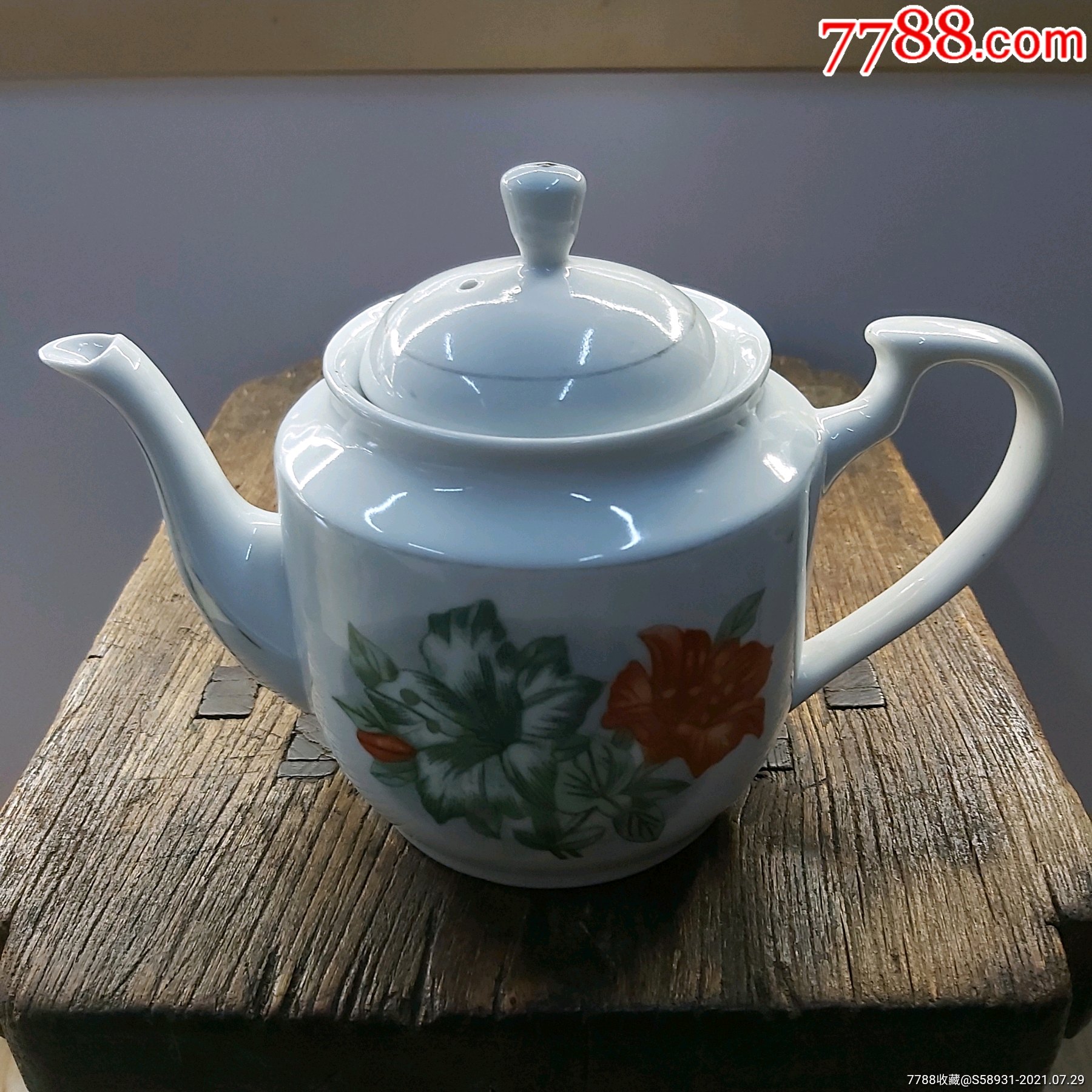 文革牵牛花茶壶