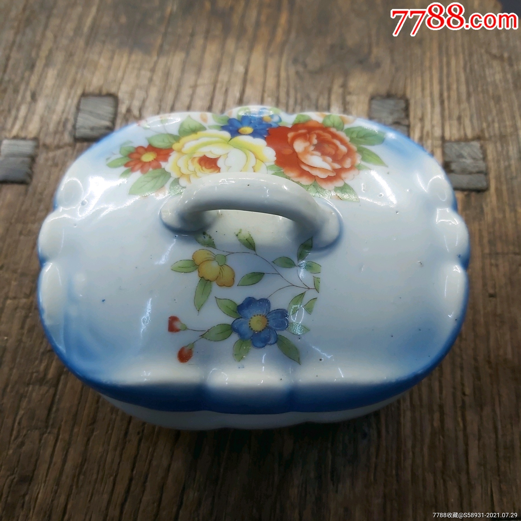 民国牡丹花肥皂盒