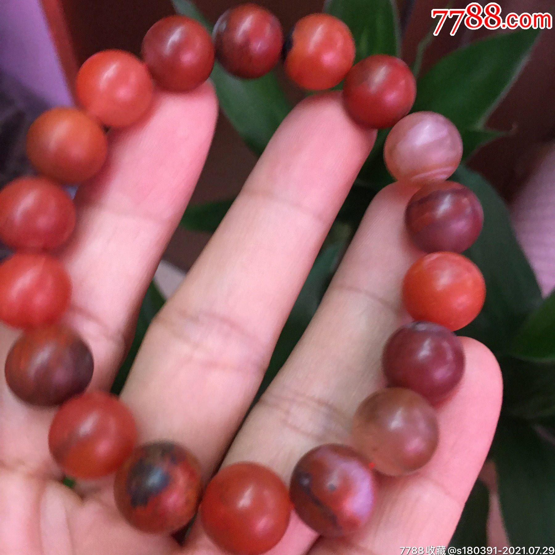 保山南红手串_玛瑙_第1张_7788琉璃收藏