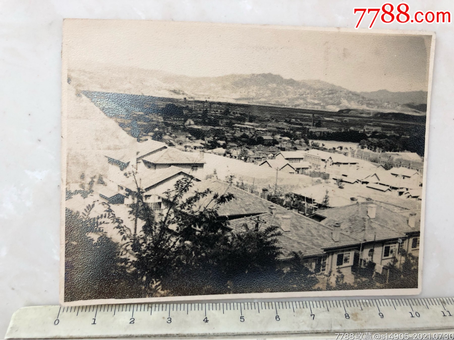 民国时期别墅群风景原版老照片