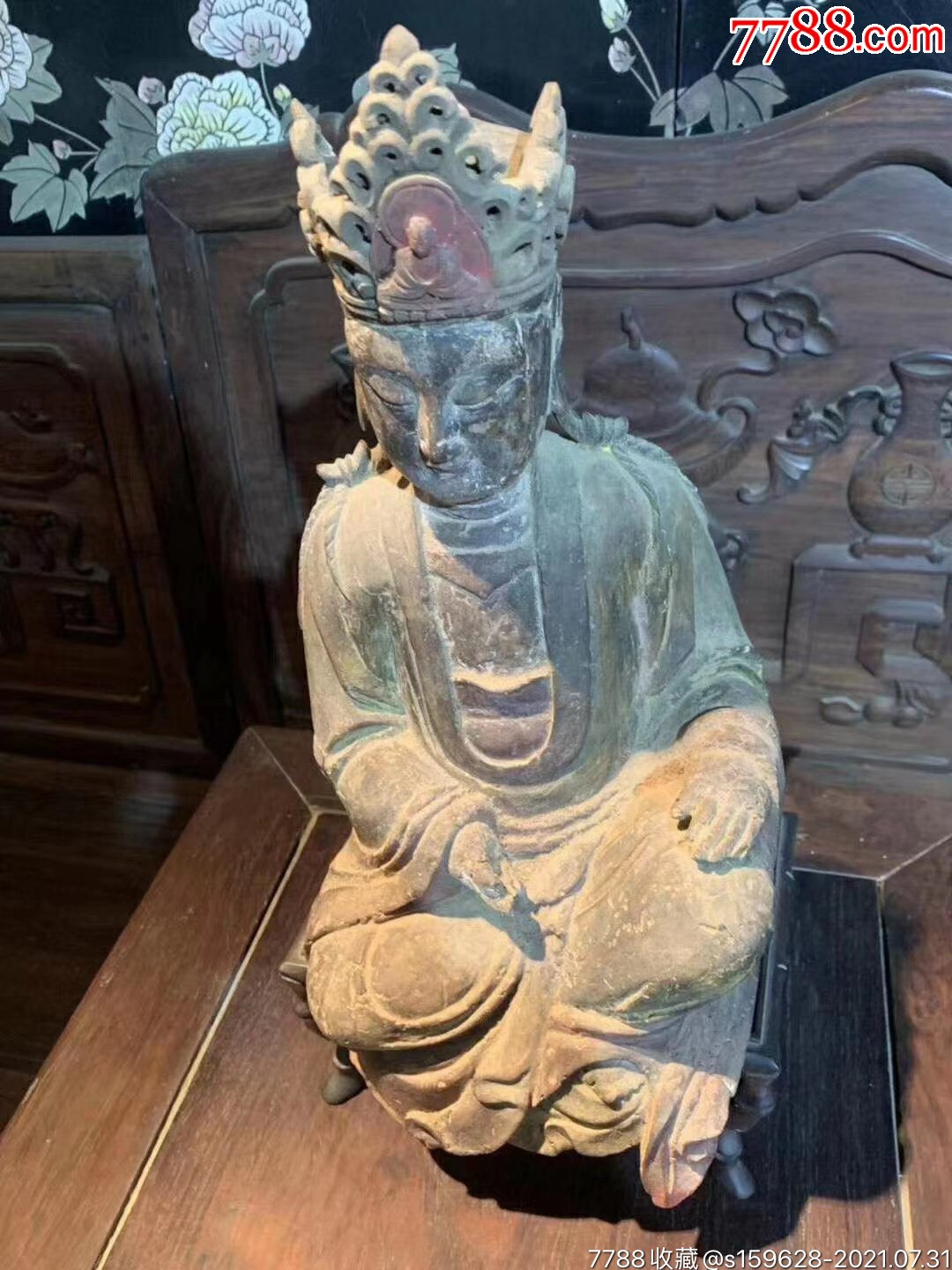 明代石头观音_佛像/造像_茶心佛语【7788收藏__收藏热线】