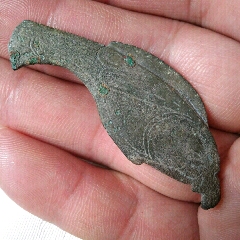 辽代精美青铜鱼挂件,青铜饰品,辽金宋时期铜鱼挂件,老铜件,完整包老