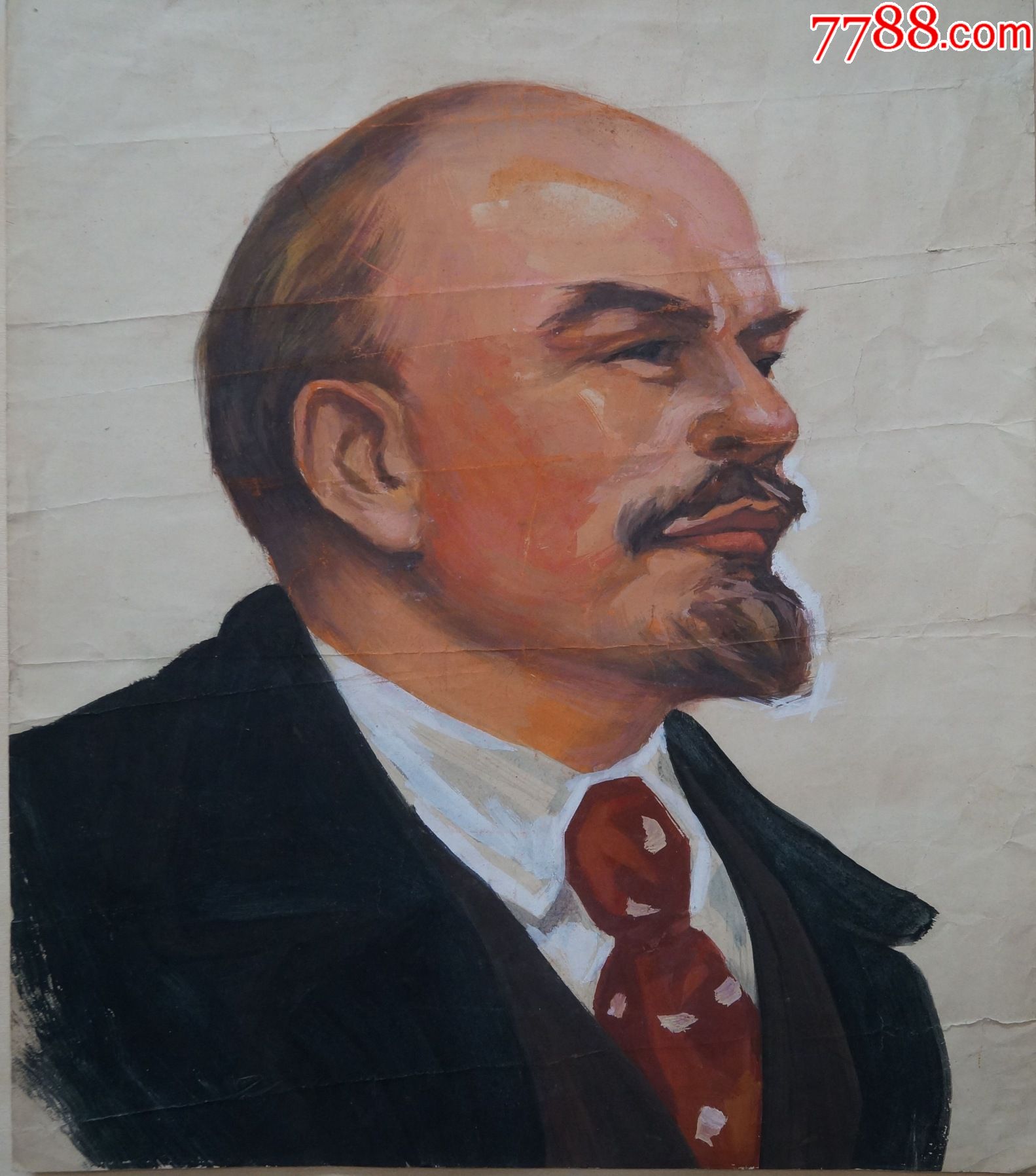 五六十年代手绘原稿列宁头像