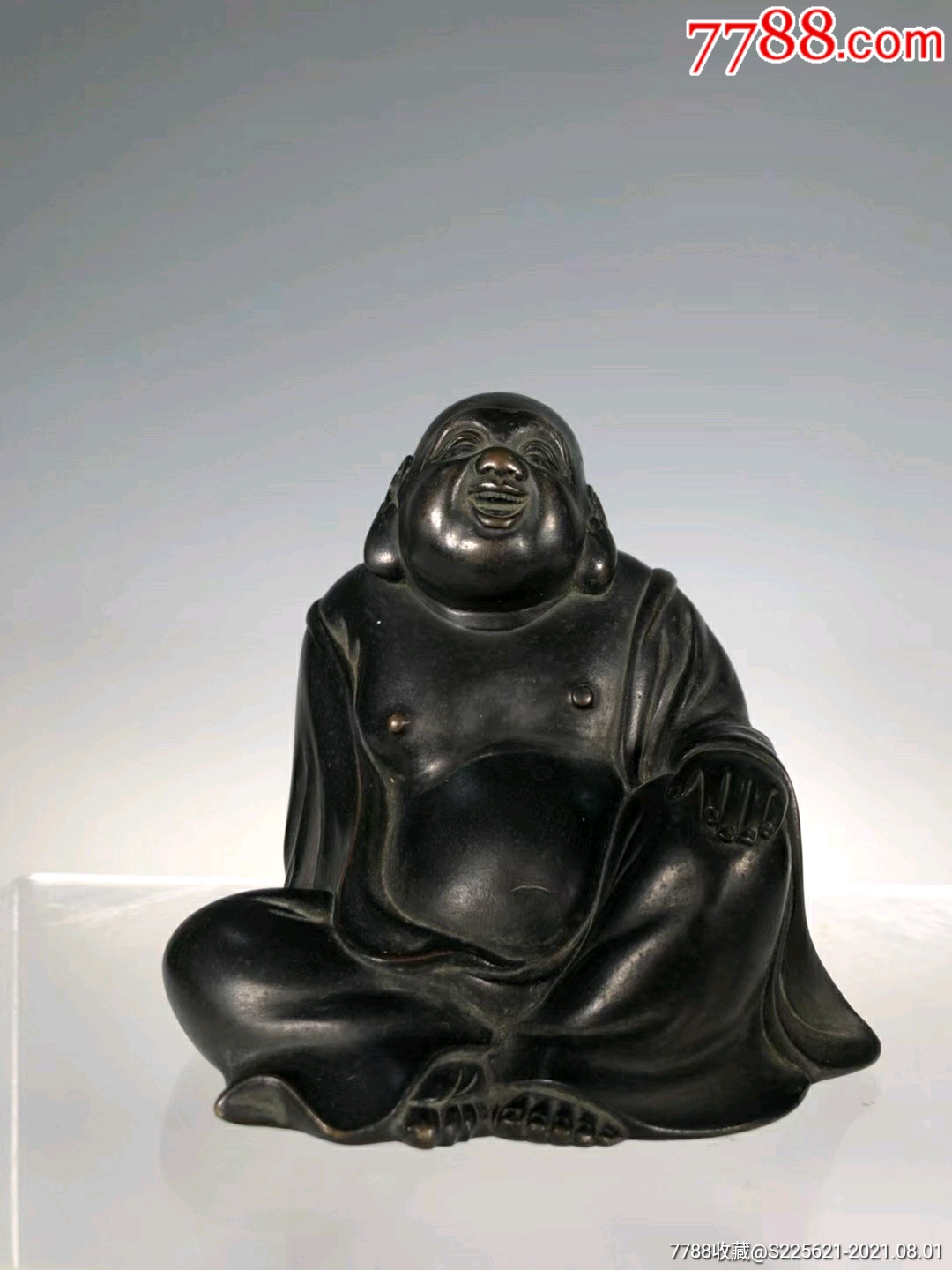 民国铜铸弥勒佛人物像