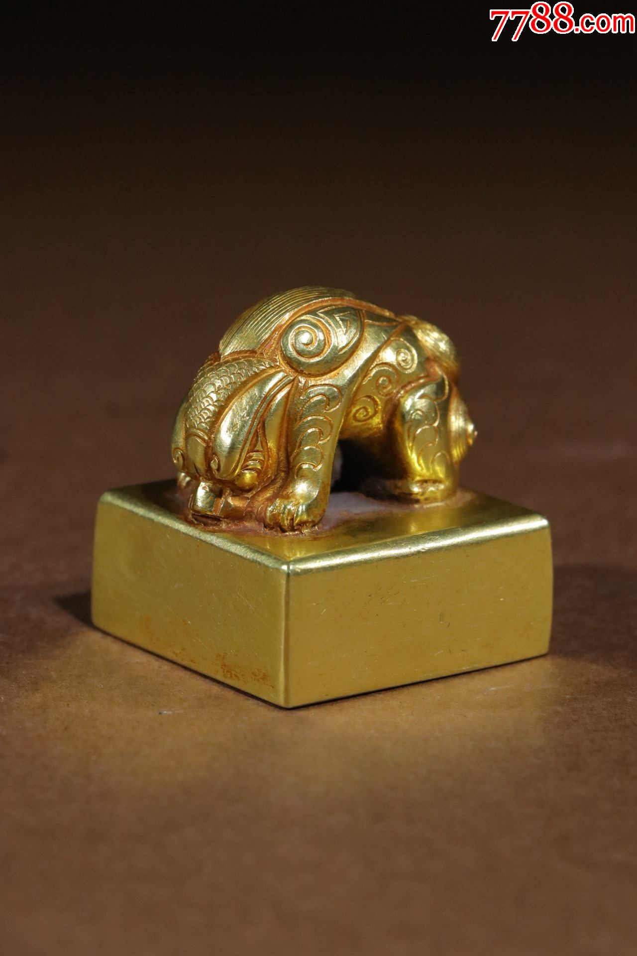 纯金古兽印-价格:160000元-se81771548-铜/金属印章-零售-7788收藏__
