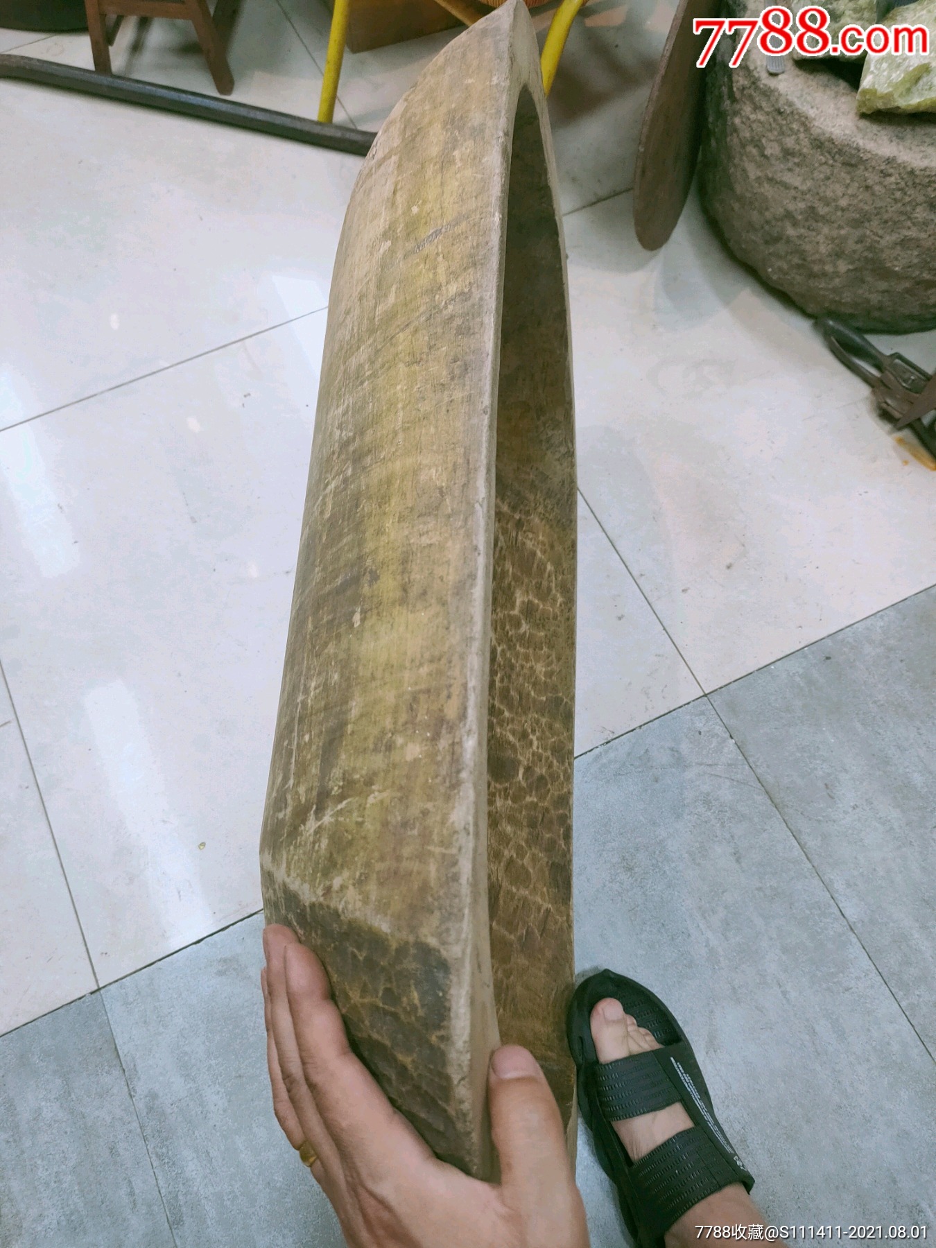 民国紫椴木木盆打糕盆木槽