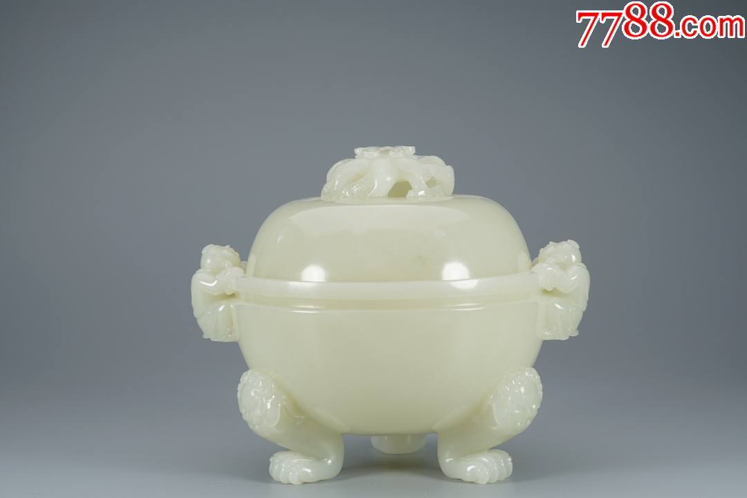 和田白玉童子耳盘龙钮香炉_价格125000元_第1张_7788收藏__收藏热线