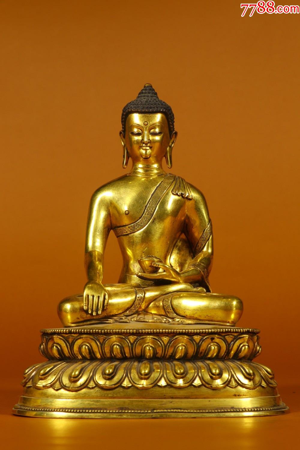 清铜鎏金释迦牟尼坐像-佛像/造像-7788商城__七七八八商品交易平台