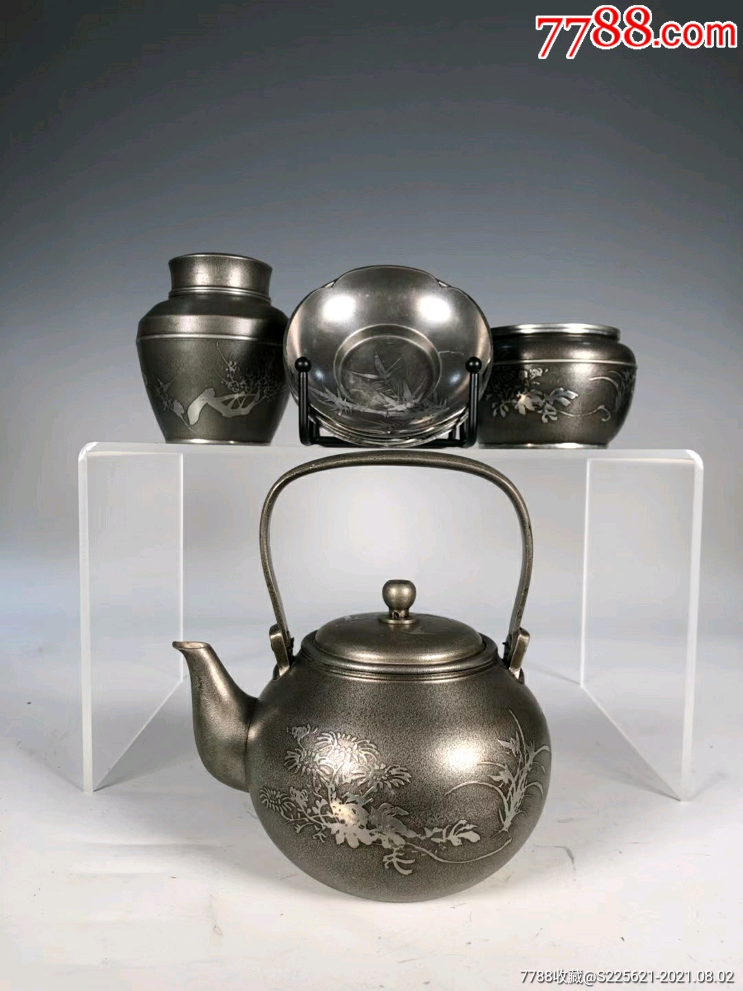 锡绘五君子纹茶具一套-价格:9500元-se81790733-锡壶/锡器-零售-7788