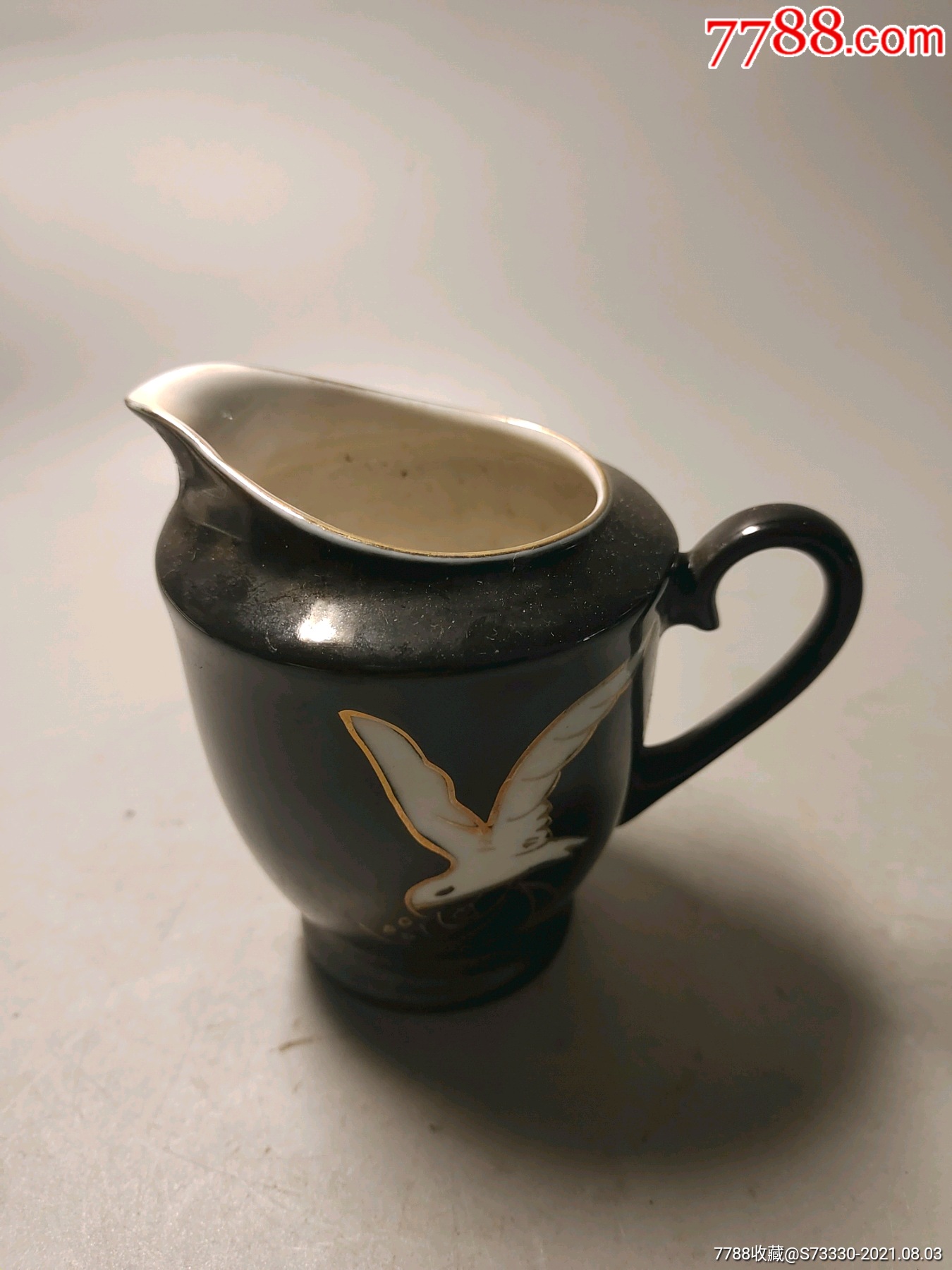 创汇期中国博山瓷厂公道杯