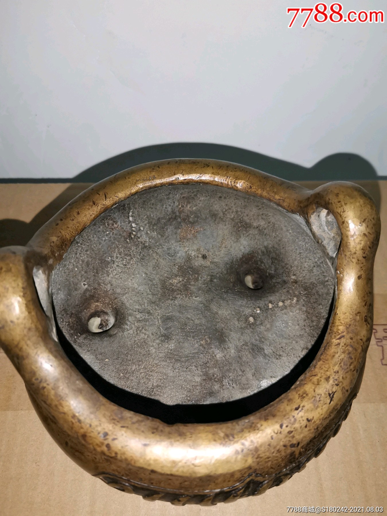 明代老铜香炉古玩收藏摆件古董老物件