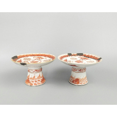 福寿矾红印泥盒-红釉瓷-7788旧书网