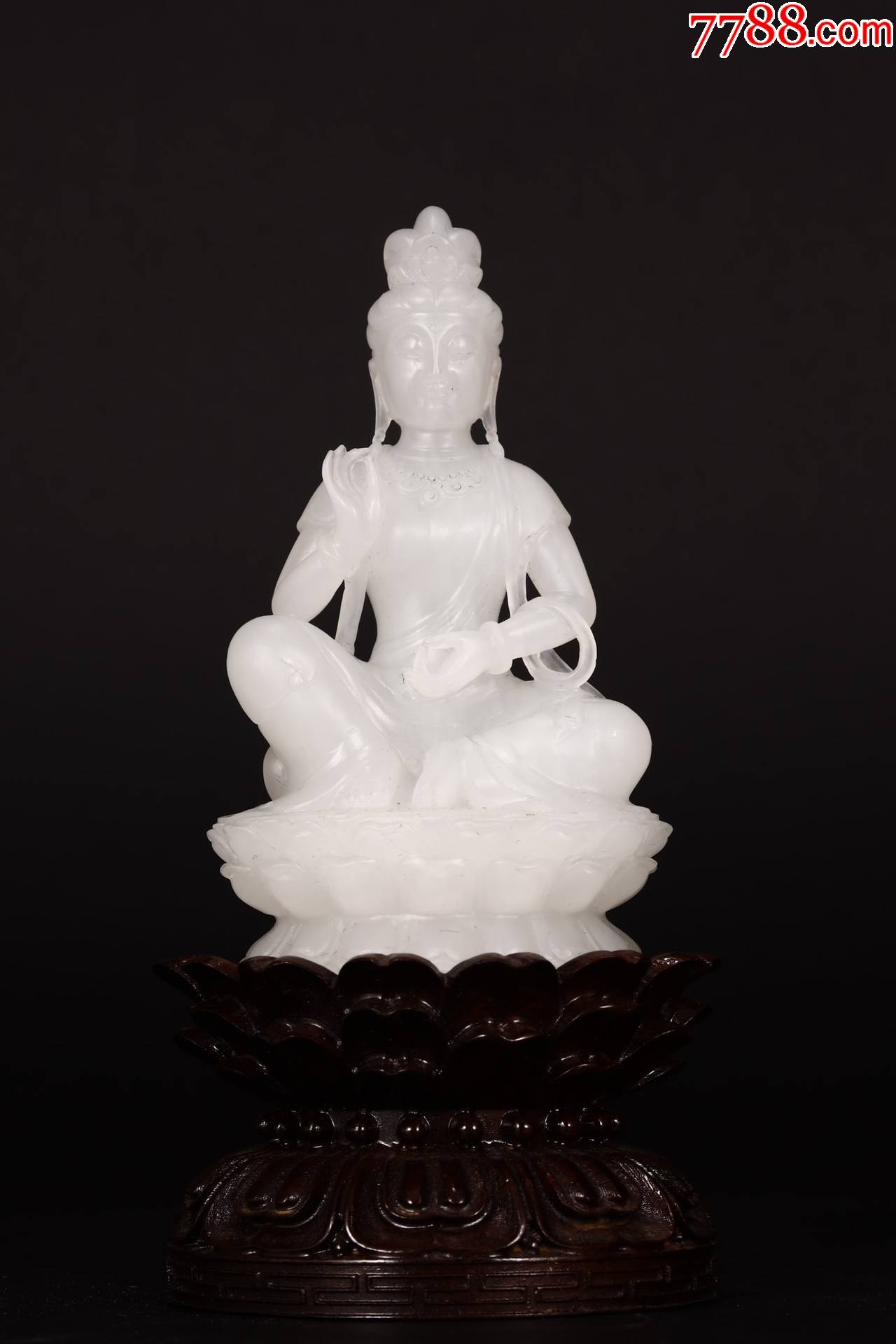 和田玉观音坐像摆件