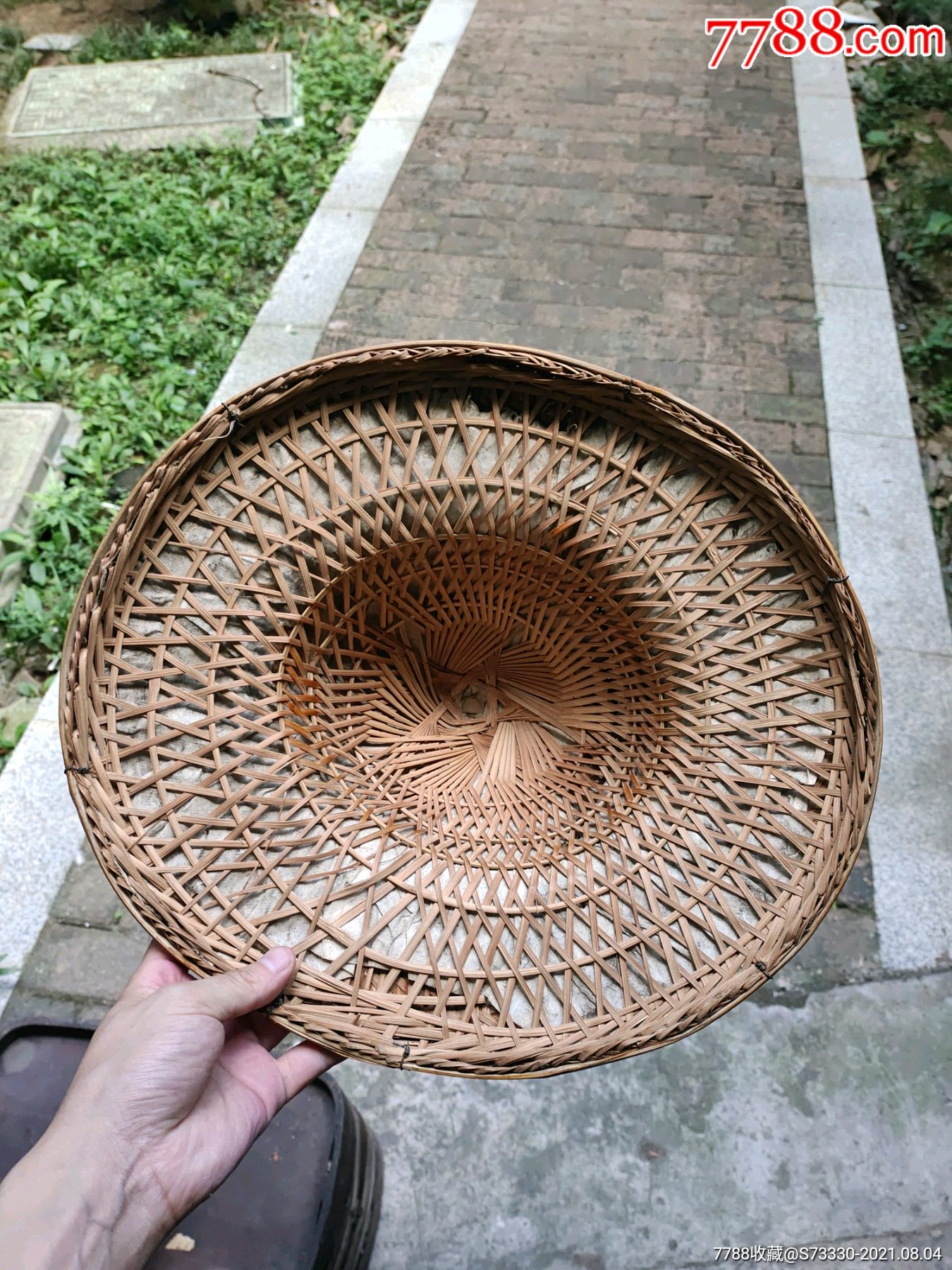 怀旧老物件,民俗收藏,民国左右竹编帽子一只_其他竹制品【专注寡妇二