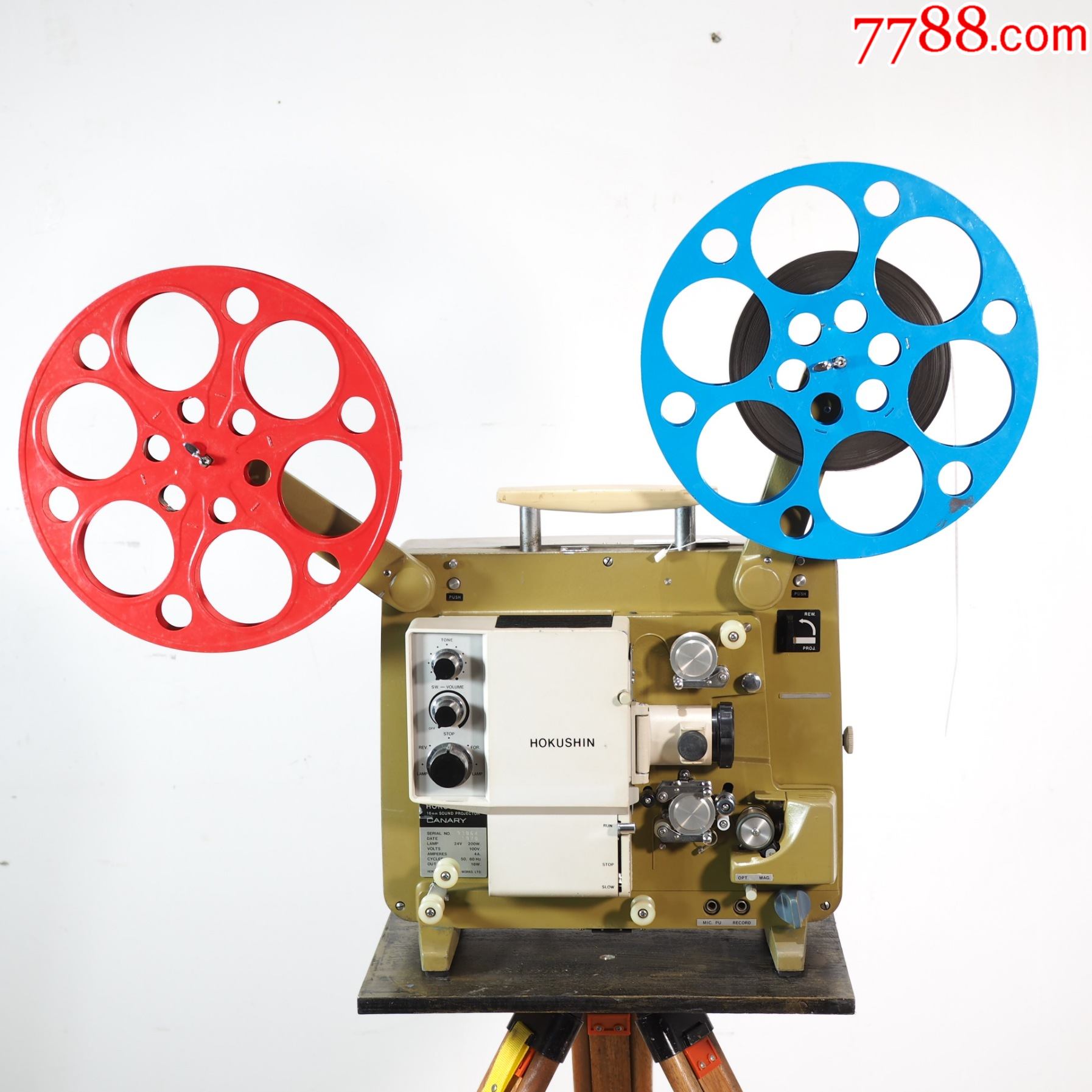 日本古董1970年北辰hokushin16毫米mm老式胶片电影机放映机9品