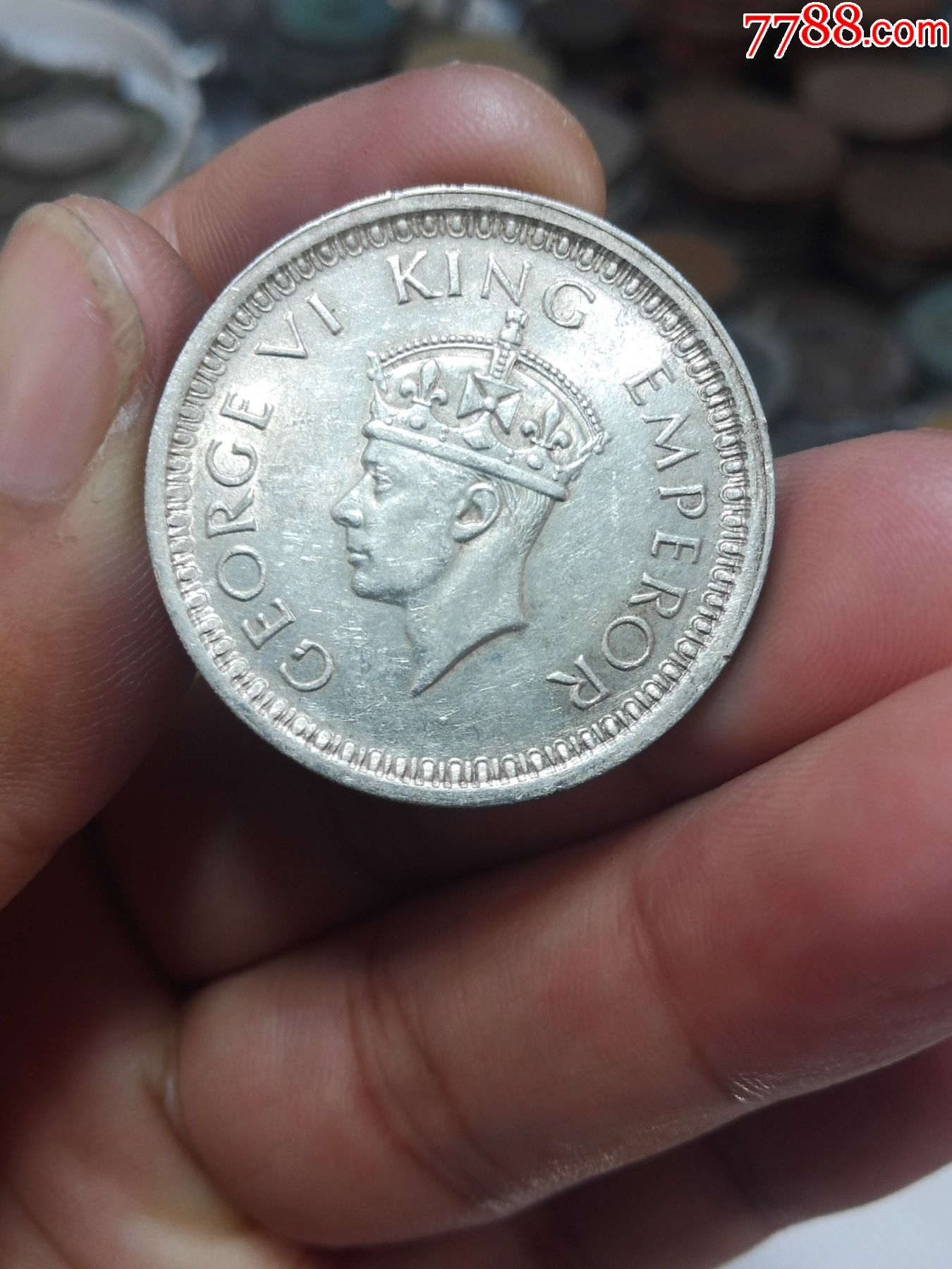 英属印度乔治六世卢比l版1945年重量见最后的一图