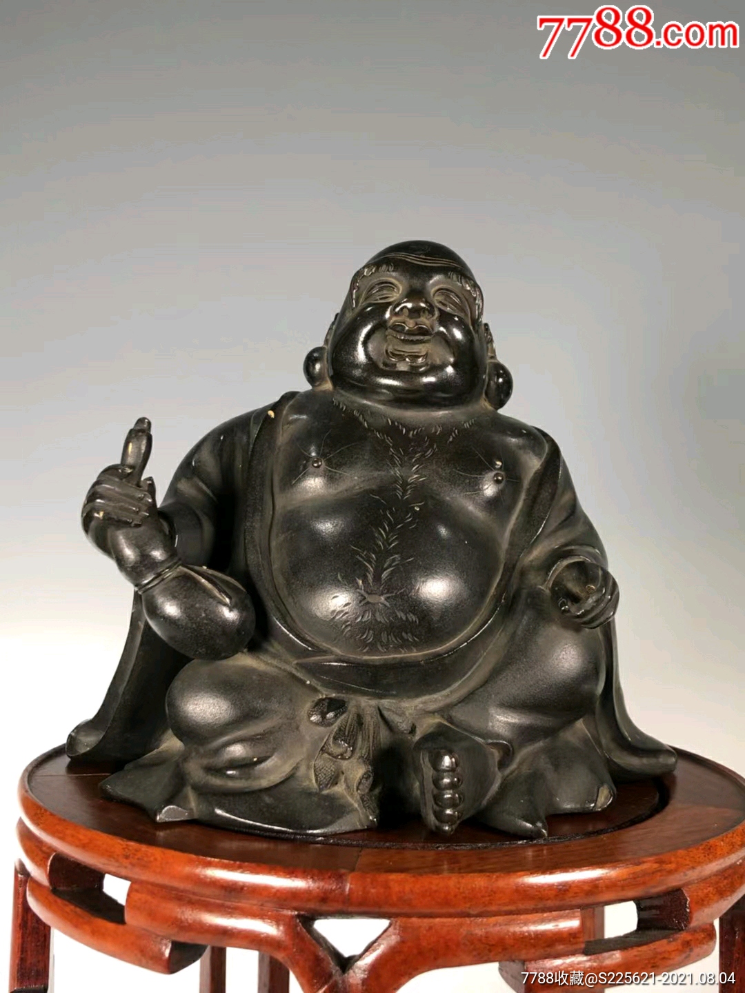 民国铜铸弥勒佛人物像